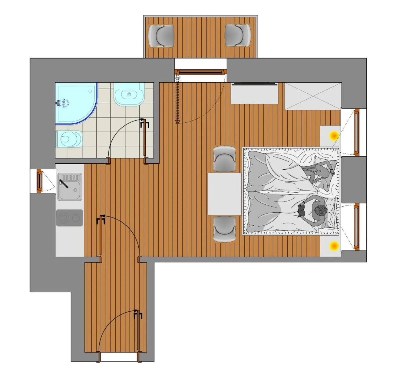 Floor plan in GRUBERS, Hotel Appartments Gastein