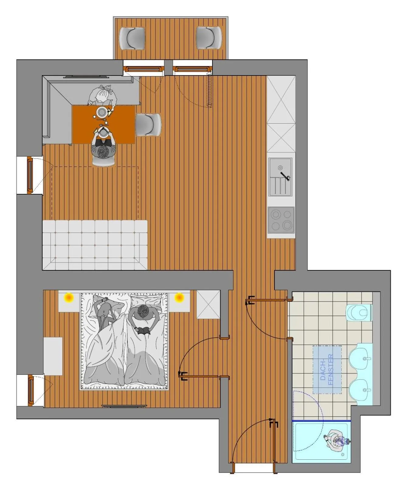 Floor plan in GRUBERS, Hotel Appartments Gastein