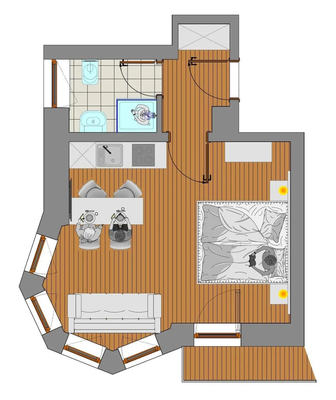 Floor plan in GRUBERS, Hotel Appartments Gastein
