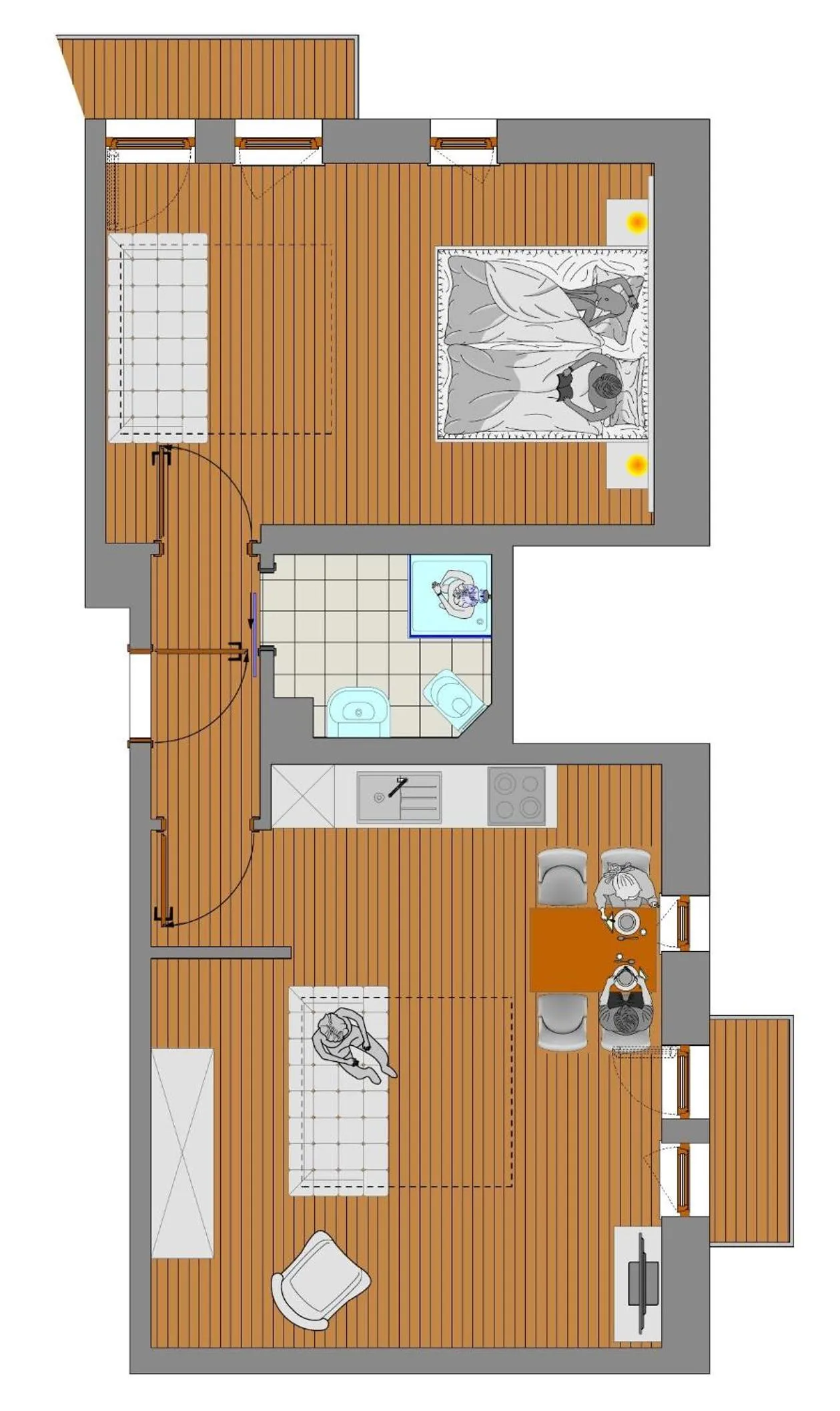 Floor plan in GRUBERS, Hotel Appartments Gastein