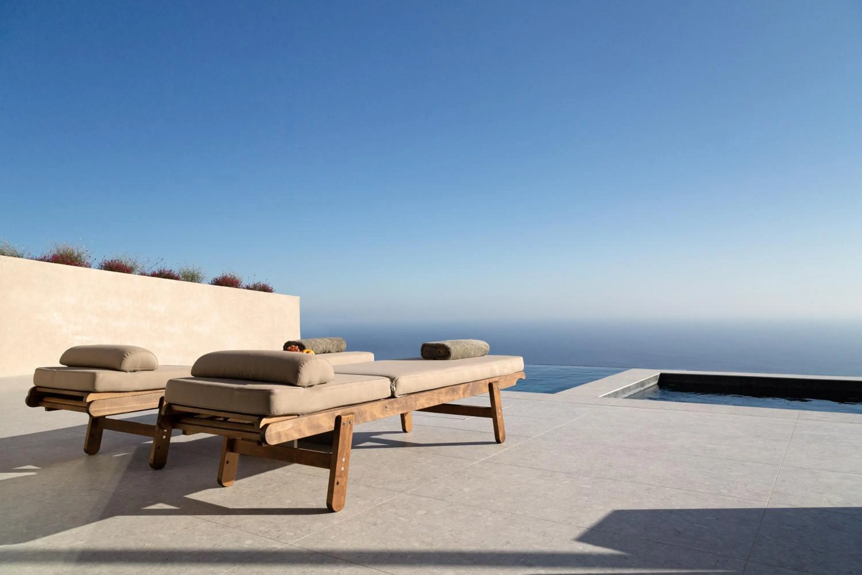 Pool view in Santorini Sky, Luxury Resort