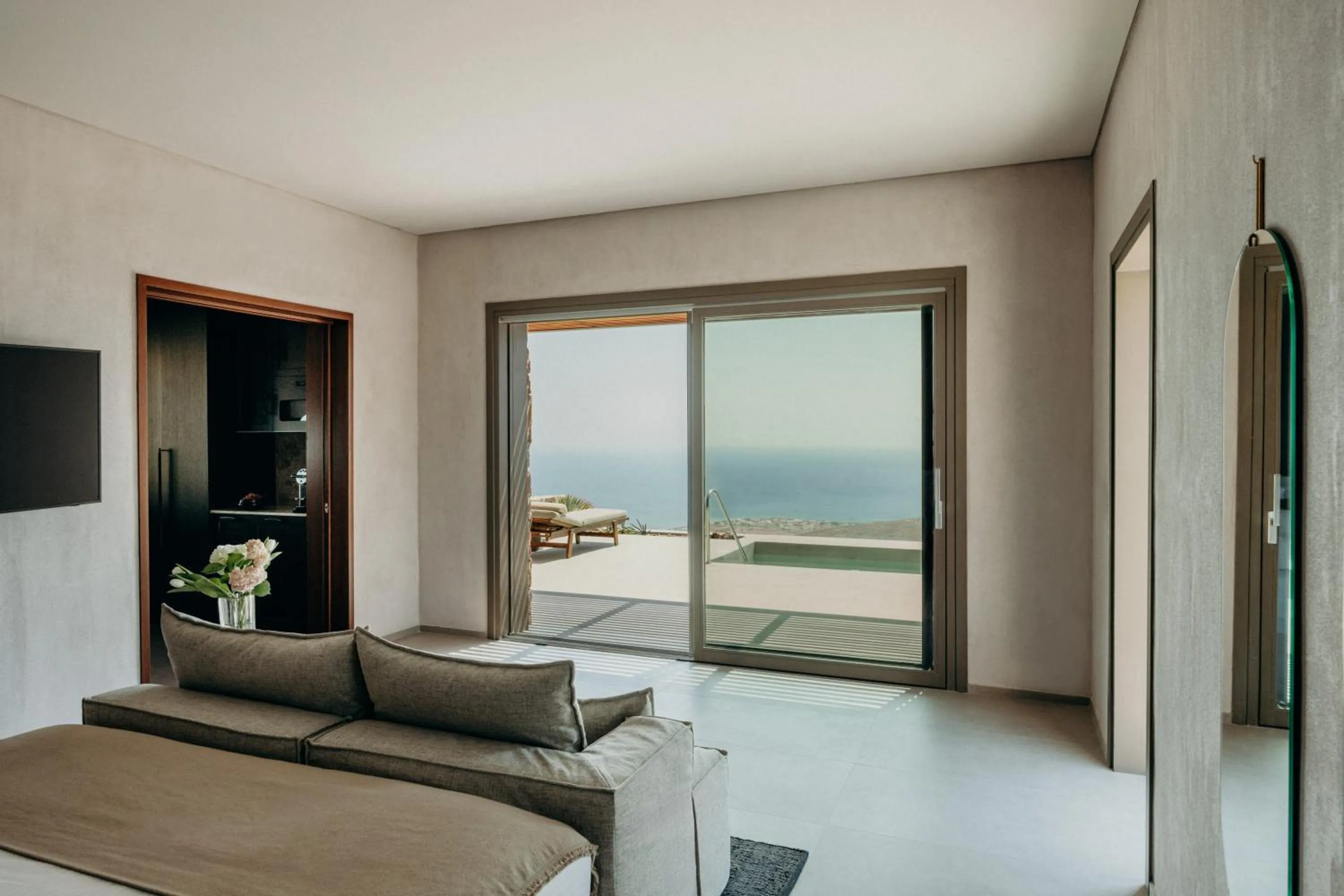 Patio in Santorini Sky, Luxury Resort