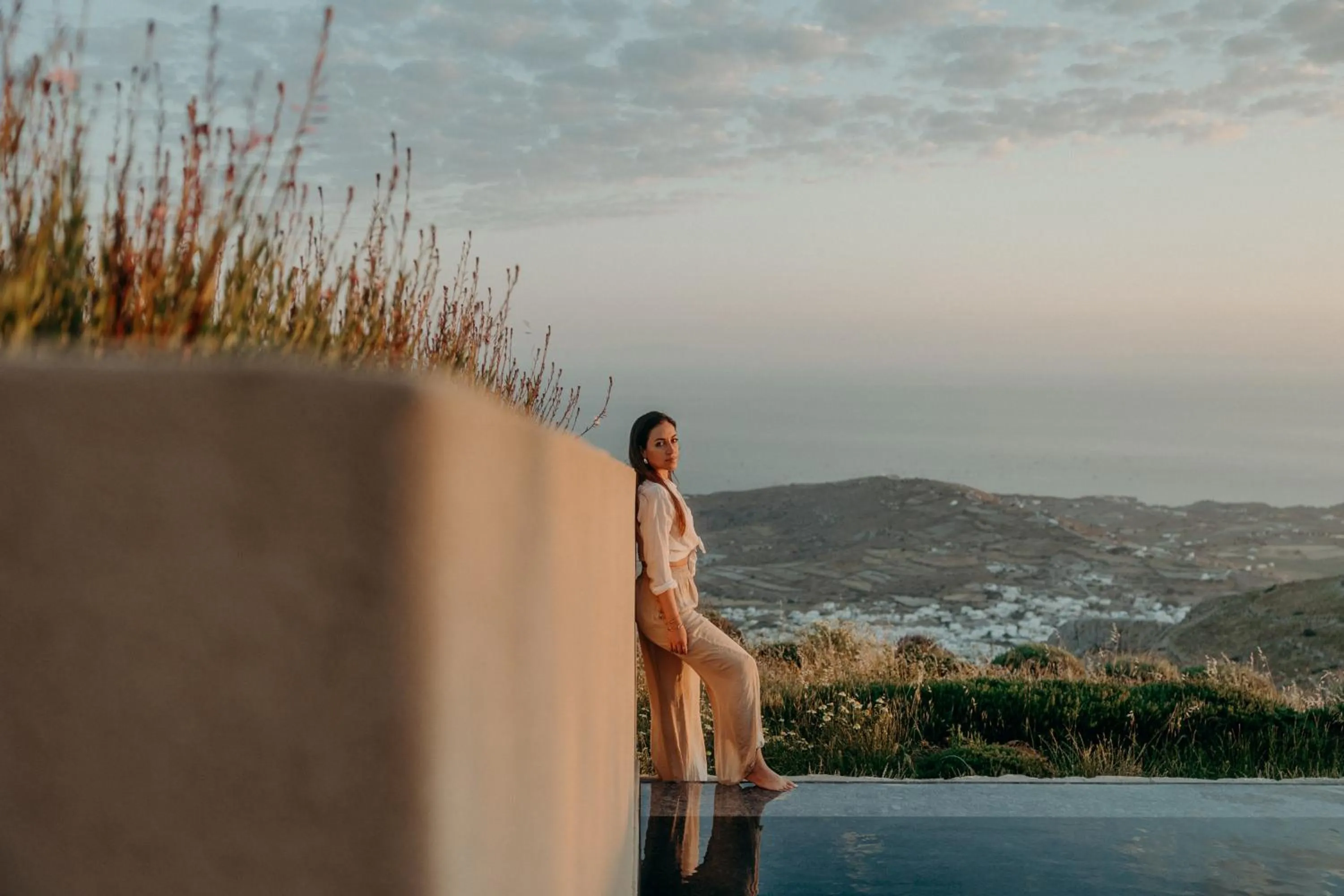 Guests in Santorini Sky, Luxury Resort