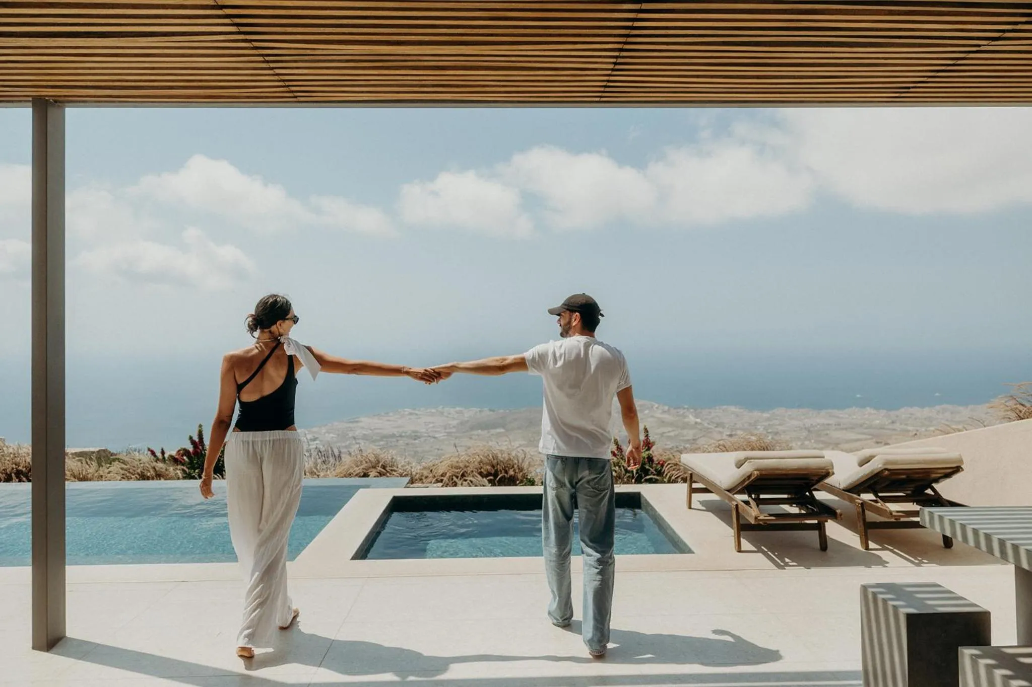 Patio in Santorini Sky, Luxury Resort