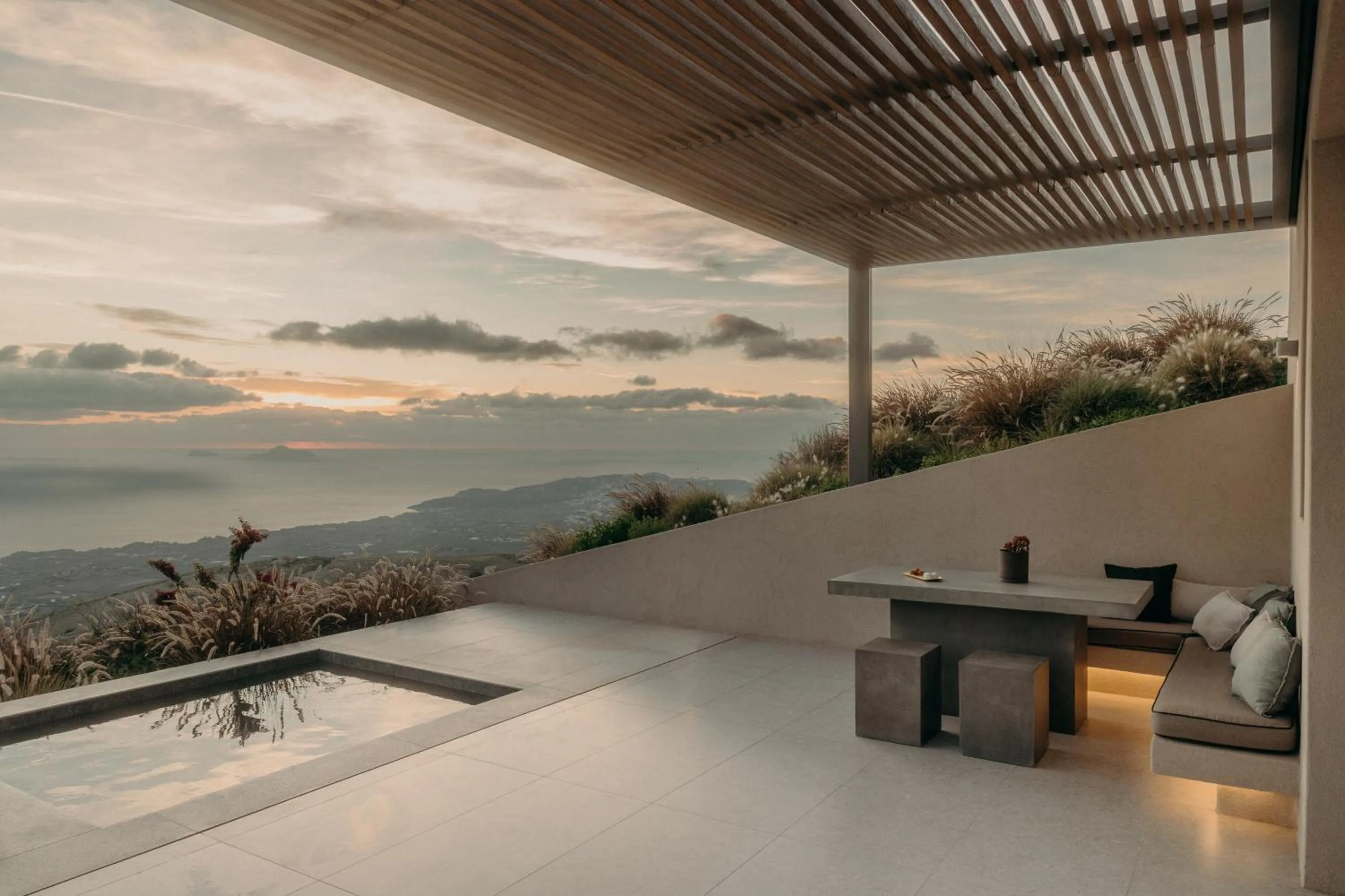 Patio in Santorini Sky, Luxury Resort