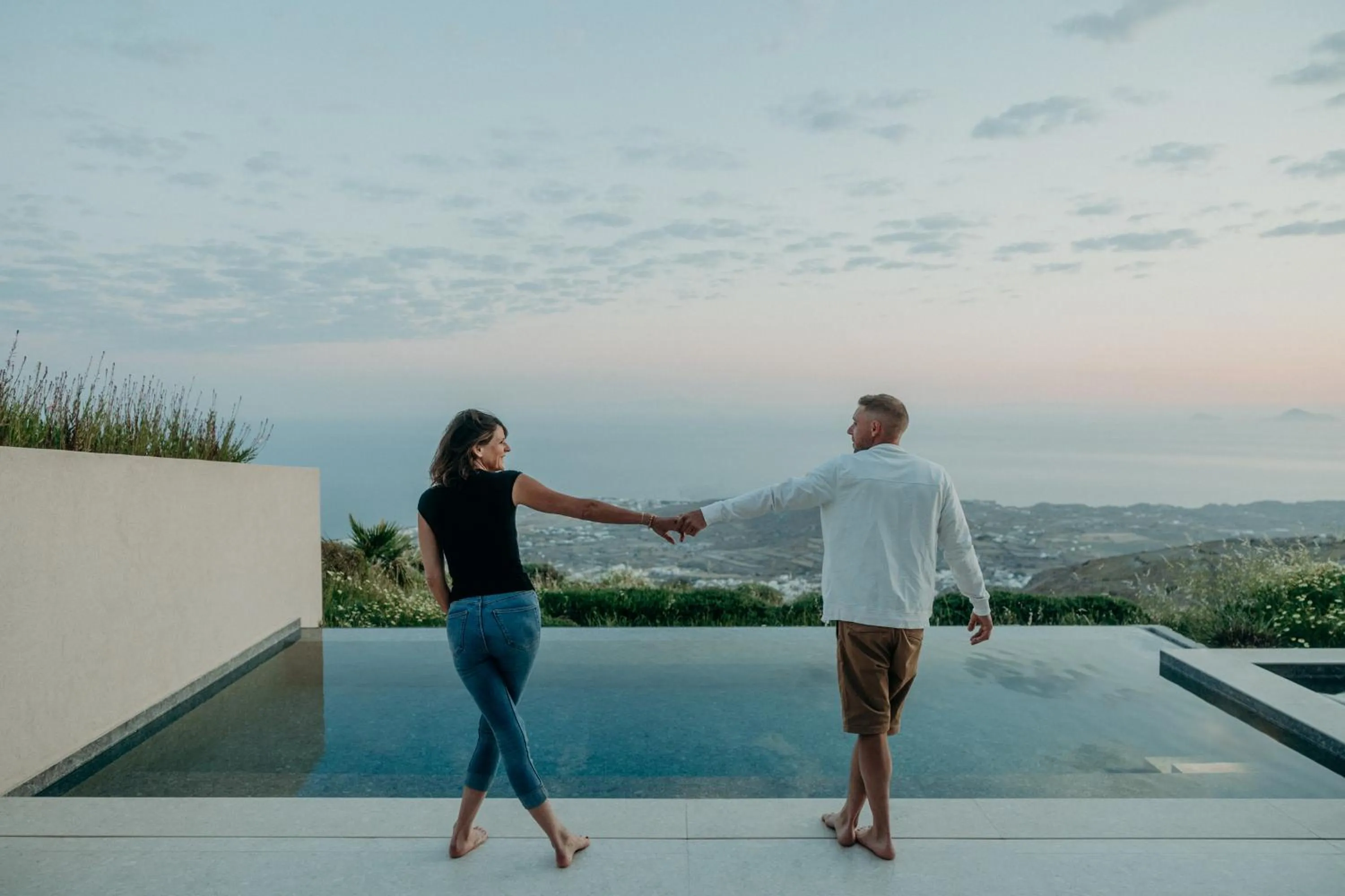 Hot Tub in Santorini Sky, Luxury Resort