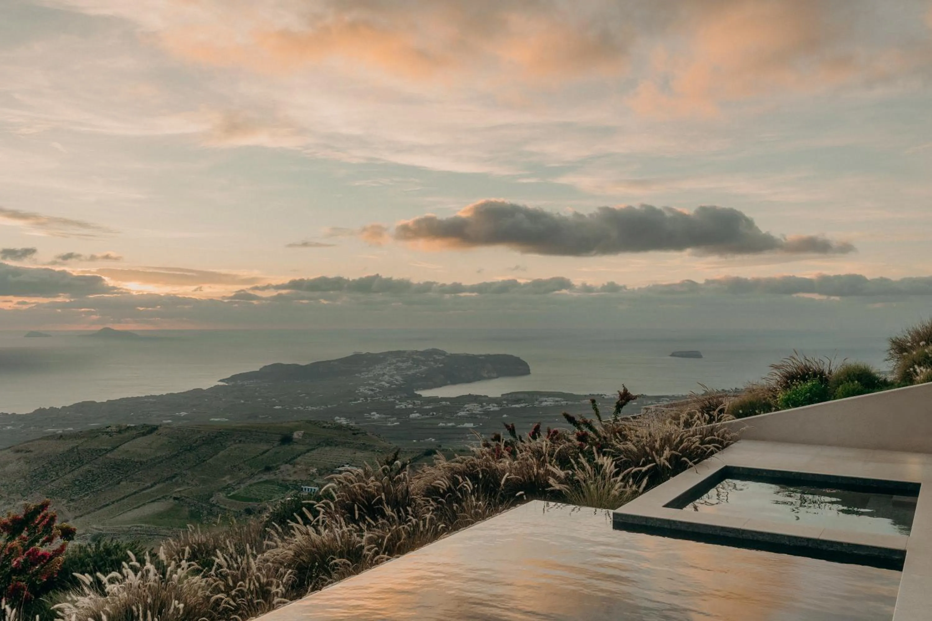 Hot Tub in Santorini Sky, Luxury Resort