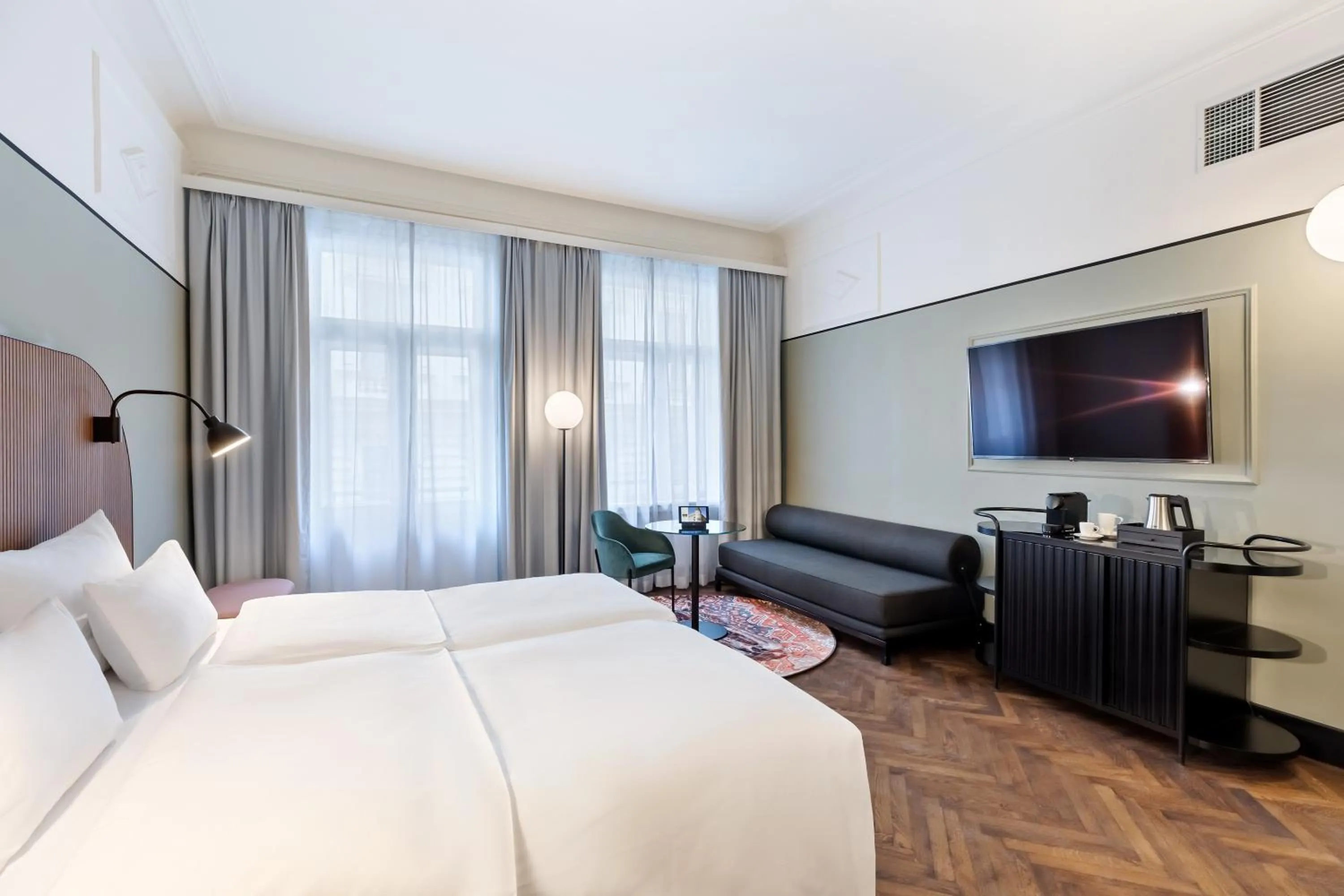 Bed in Hotel Astoria Vienna, Curio Collection by Hilton