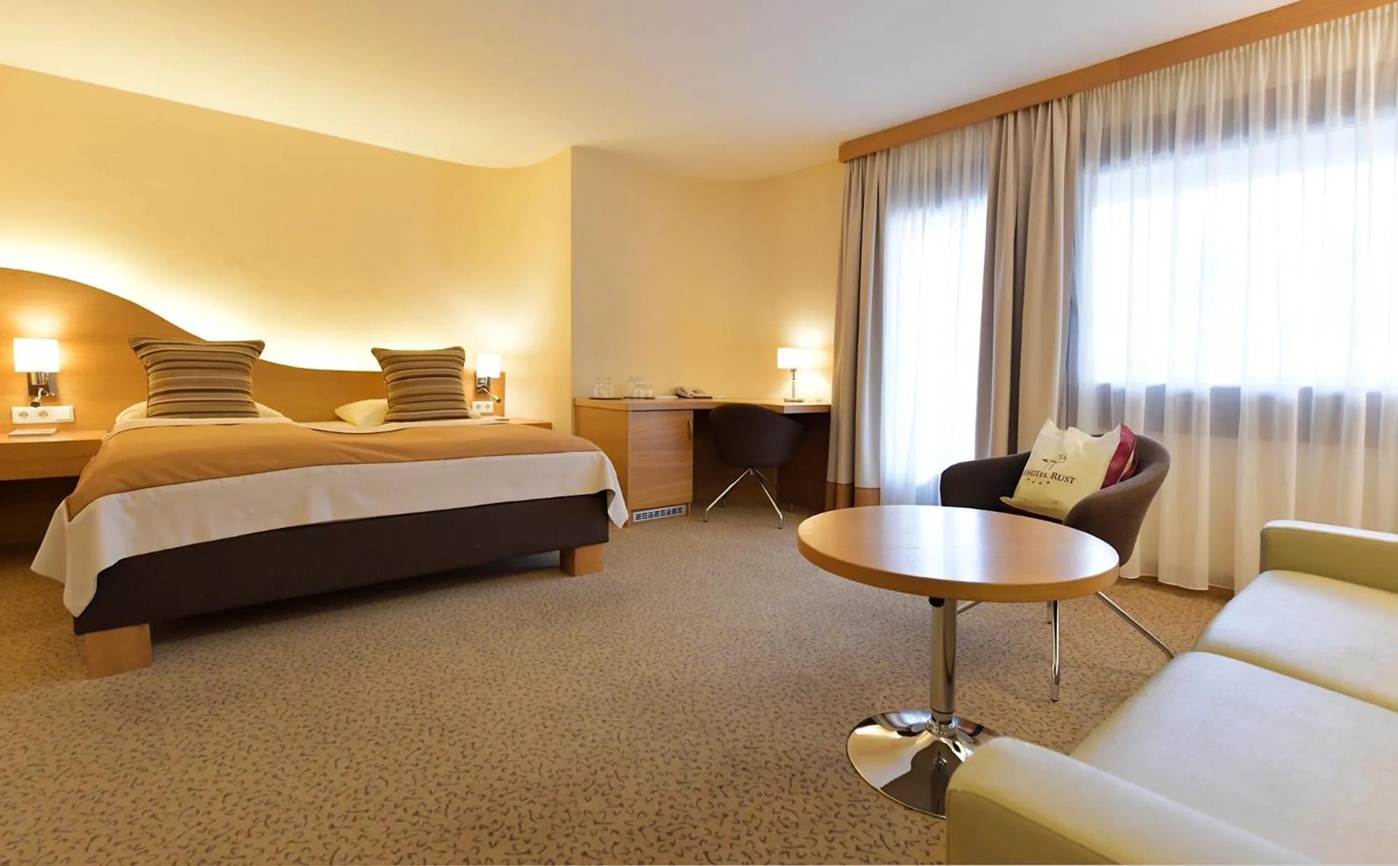 Photo of the whole room, Bed in Seehotel Rust