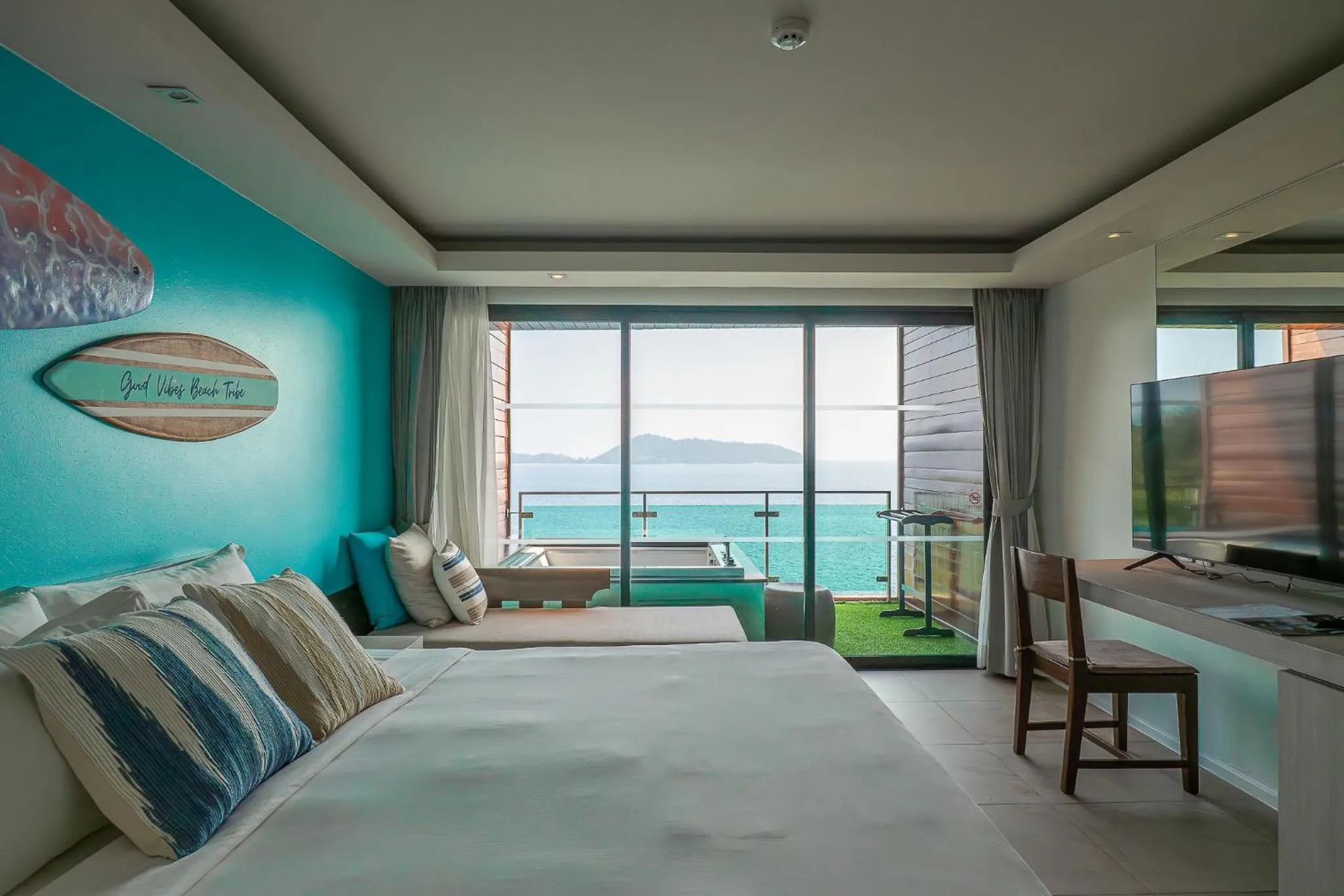Sea view, Bed in Zenmaya Oceanfront Phuket, Trademark Collection by Wyndham