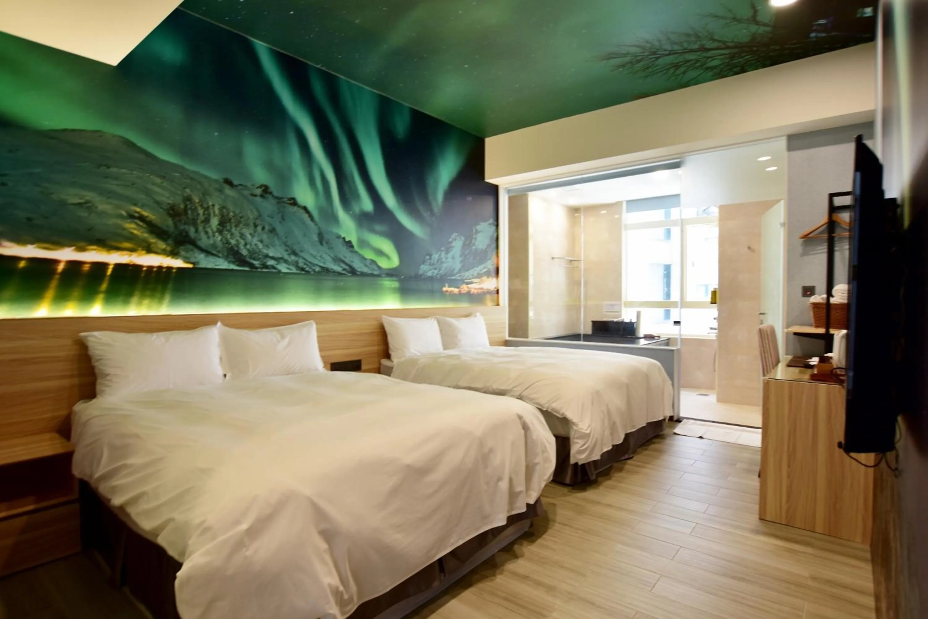 Bed in Muen Yuan Dong Hot Spring Hotel