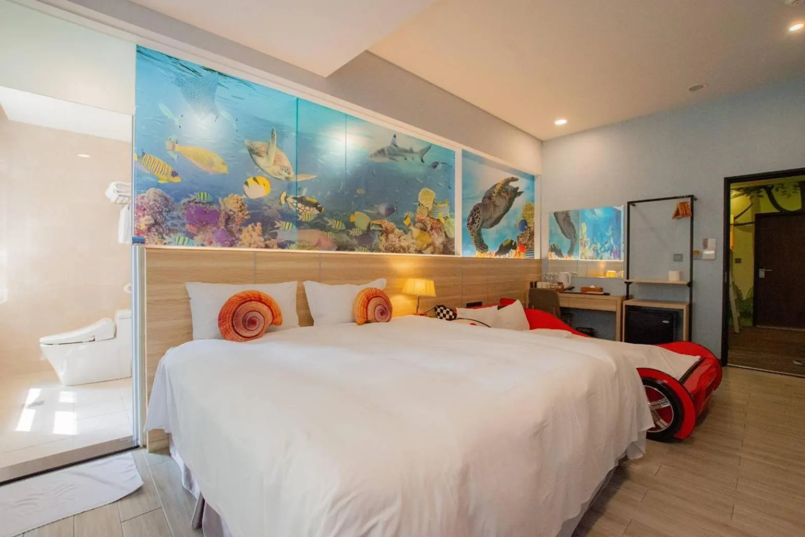 Bed in Muen Yuan Dong Hot Spring Hotel