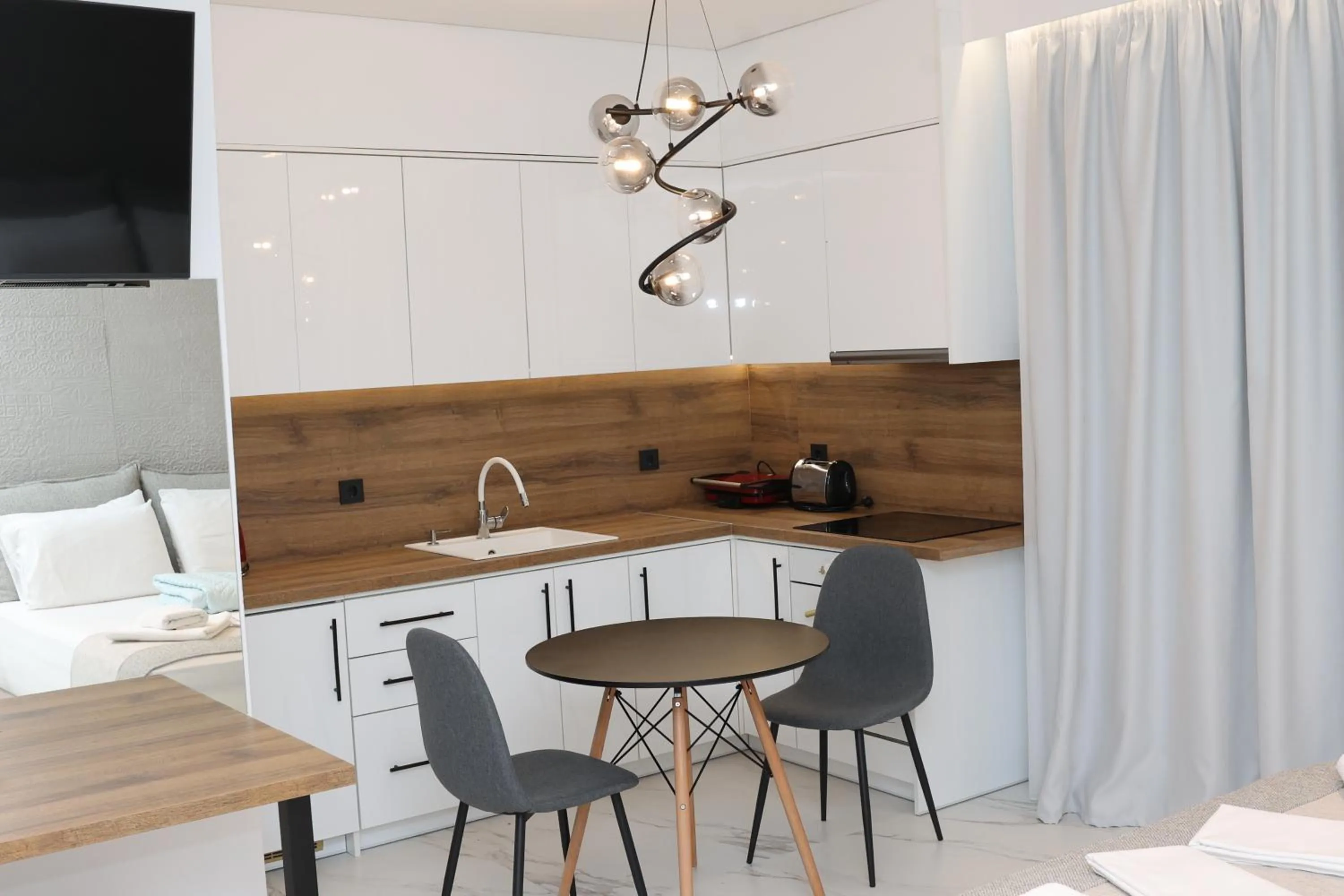 kitchen in Paris-Irini Studios And Apartments