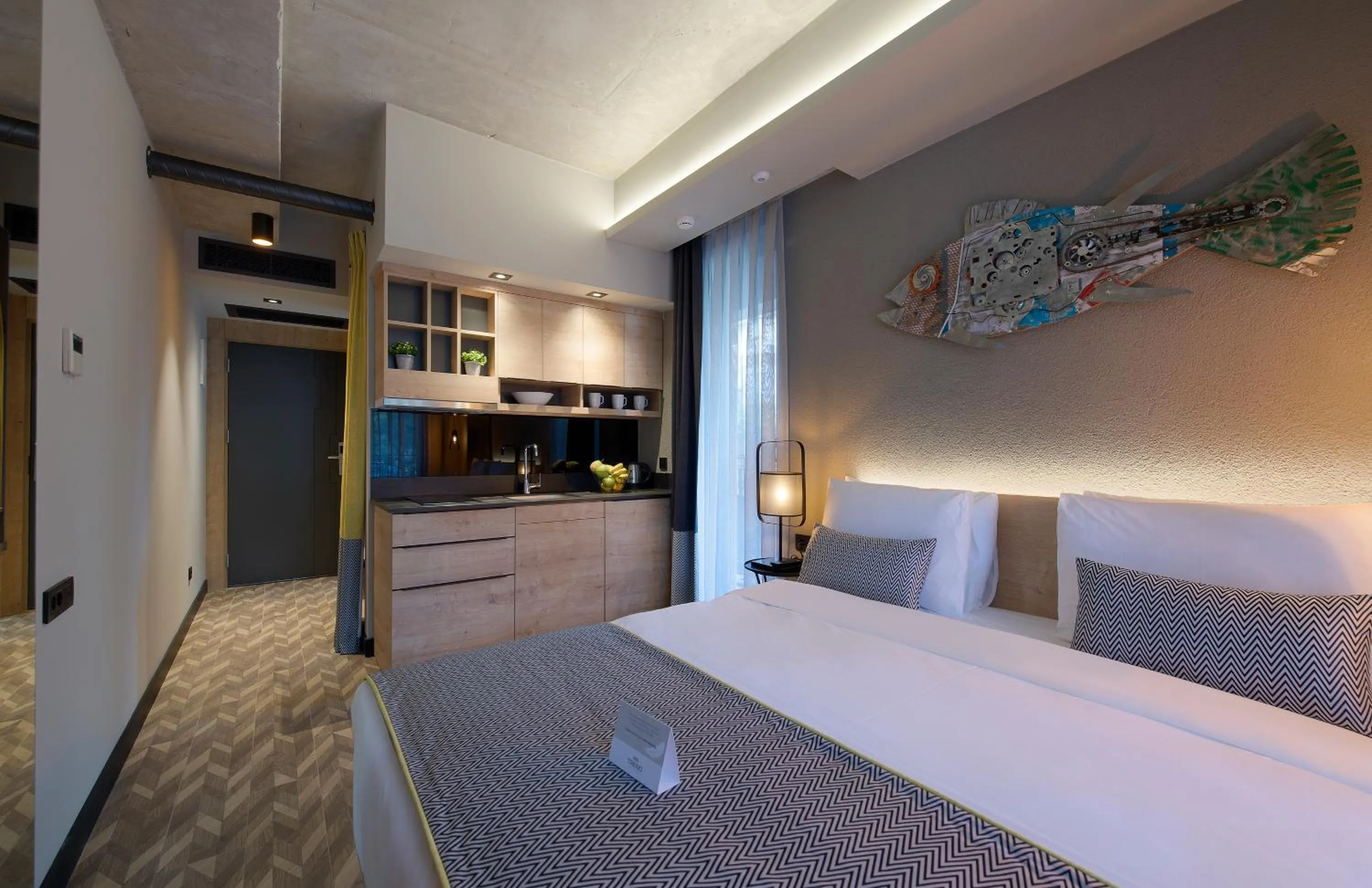 Kitchen or kitchenette, Bed in Trend Suites CYCLE