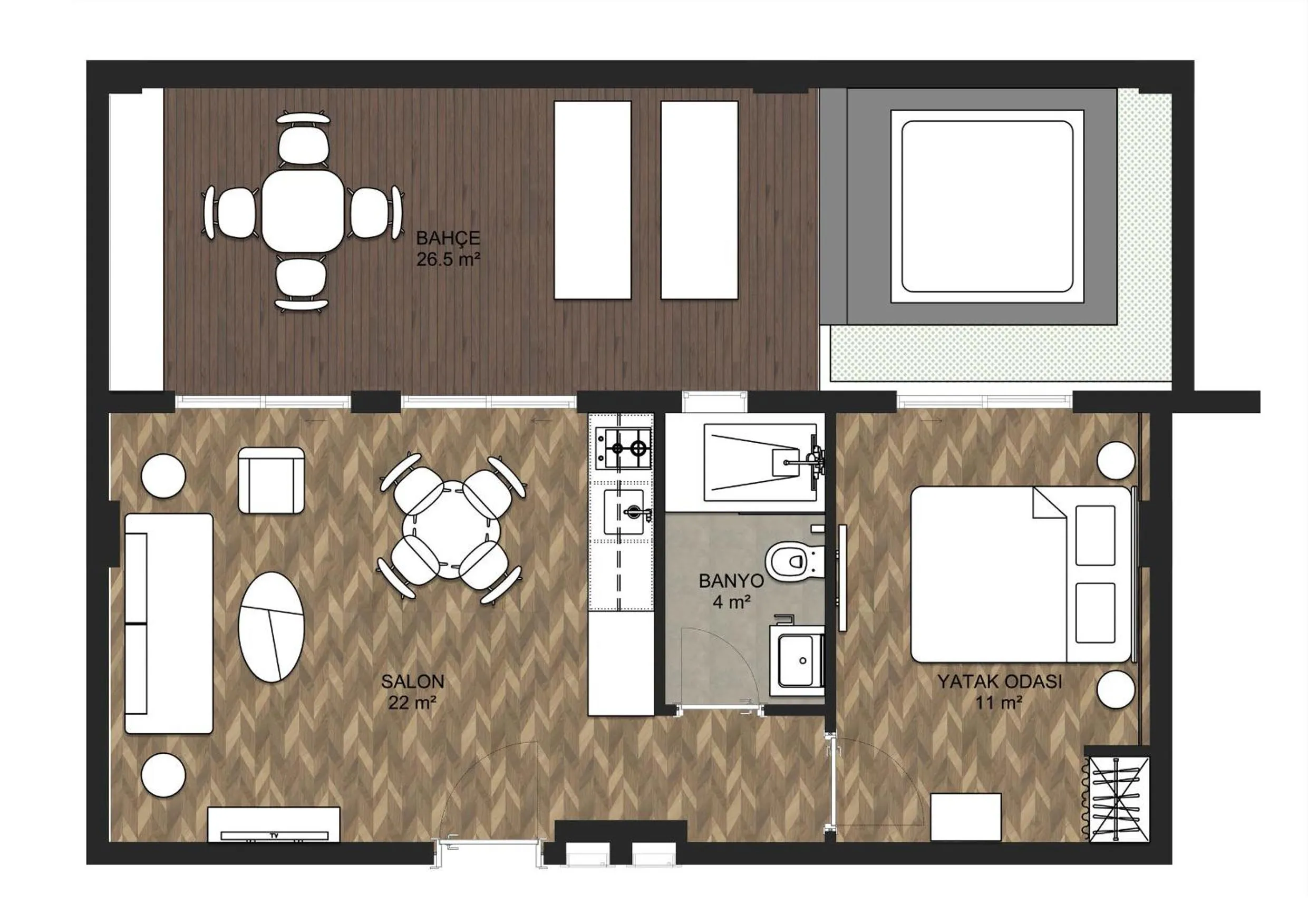 Floor plan in Trend Suites CYCLE