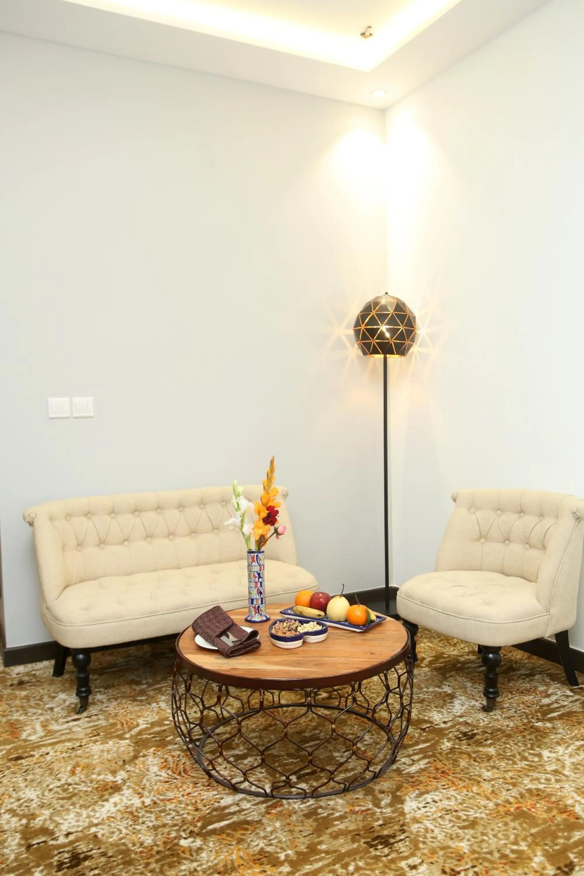 Seating area in Faletti's Grand Hotel Multan