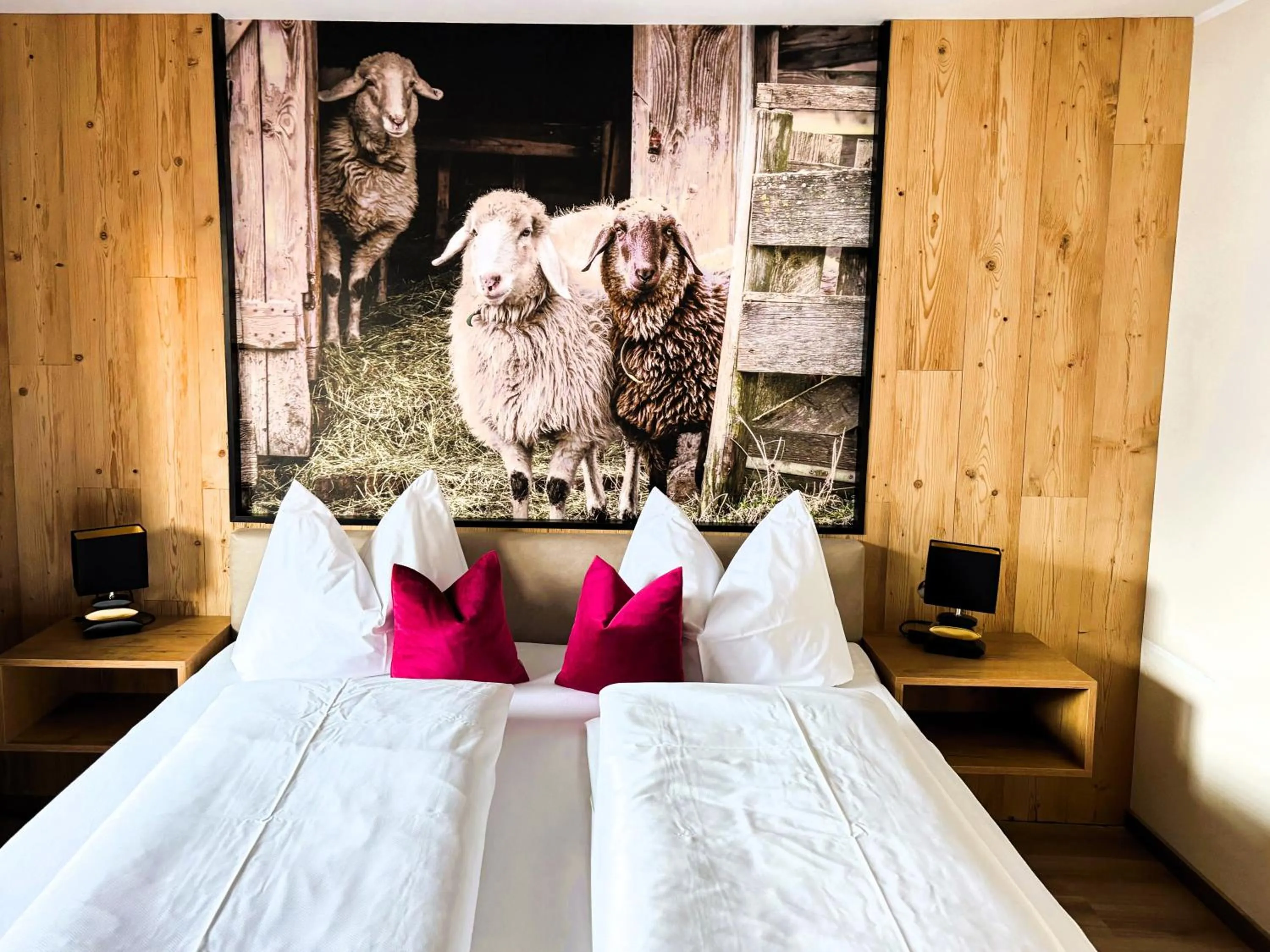 Bed in Boutiquehotel Acherl