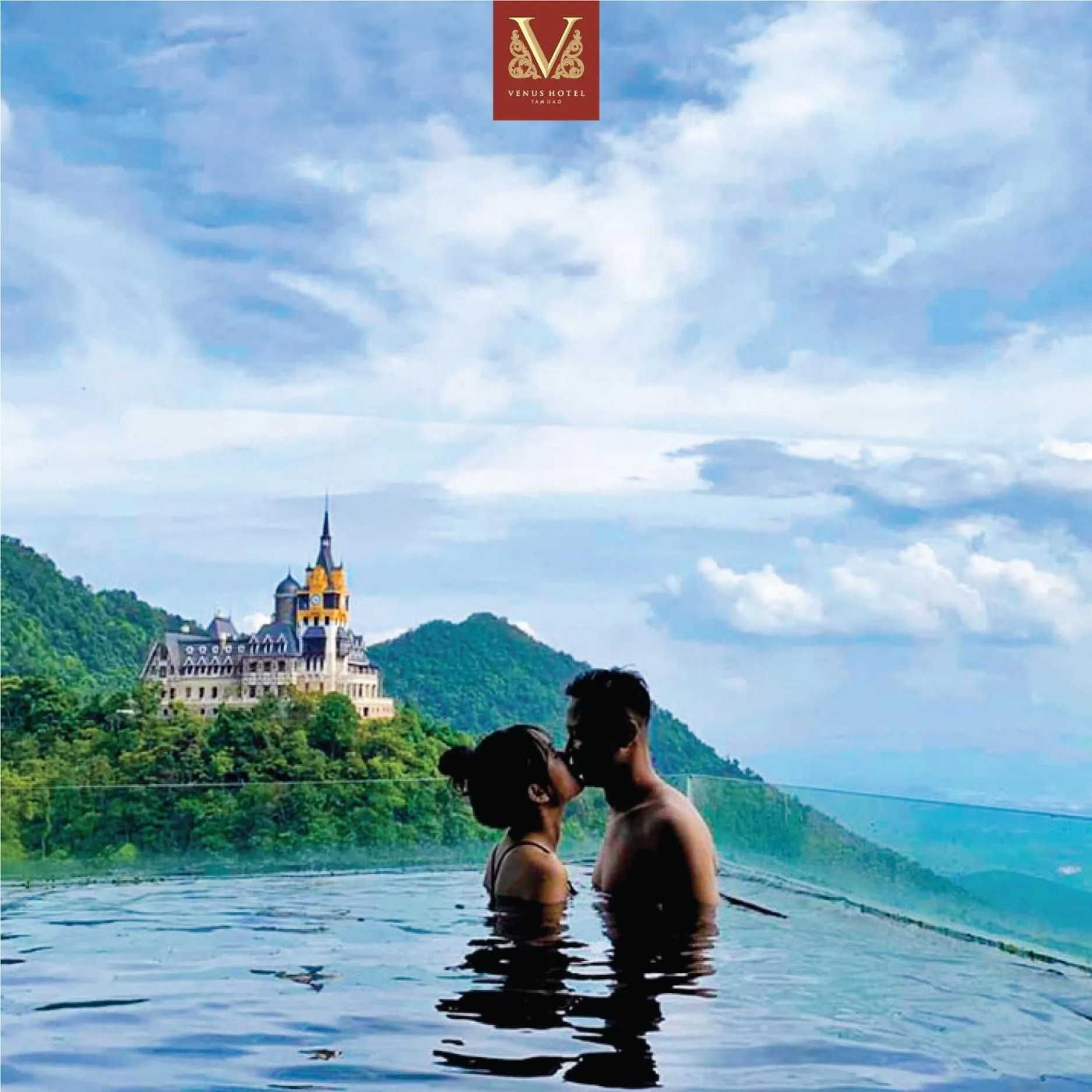 Pool view in Venus Hotel Tam Đảo