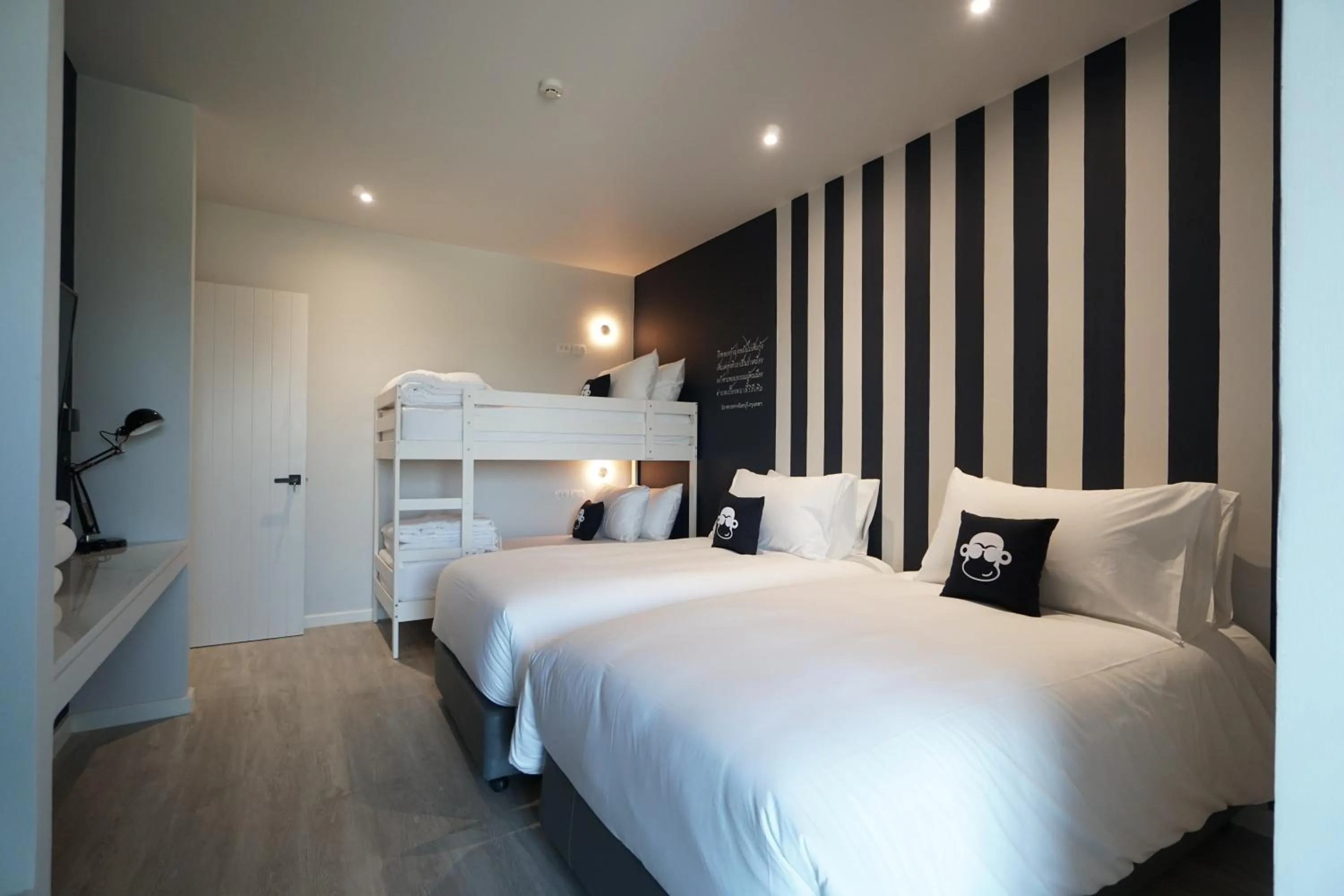 Bedroom, Bed in Blu Monkey Hub and Hotel Chanthaburi