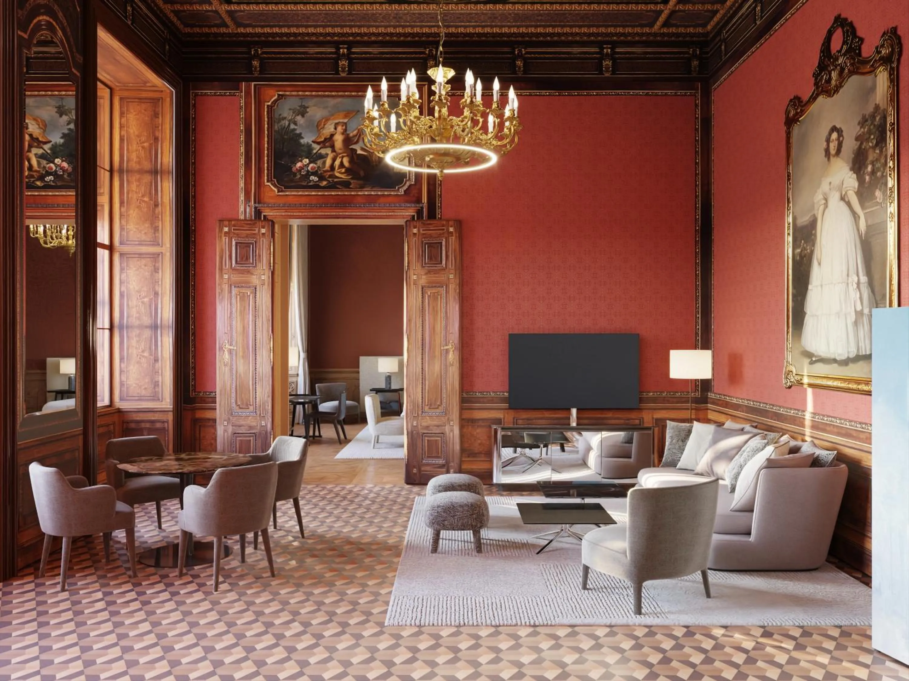 Living room in Palais Coburg