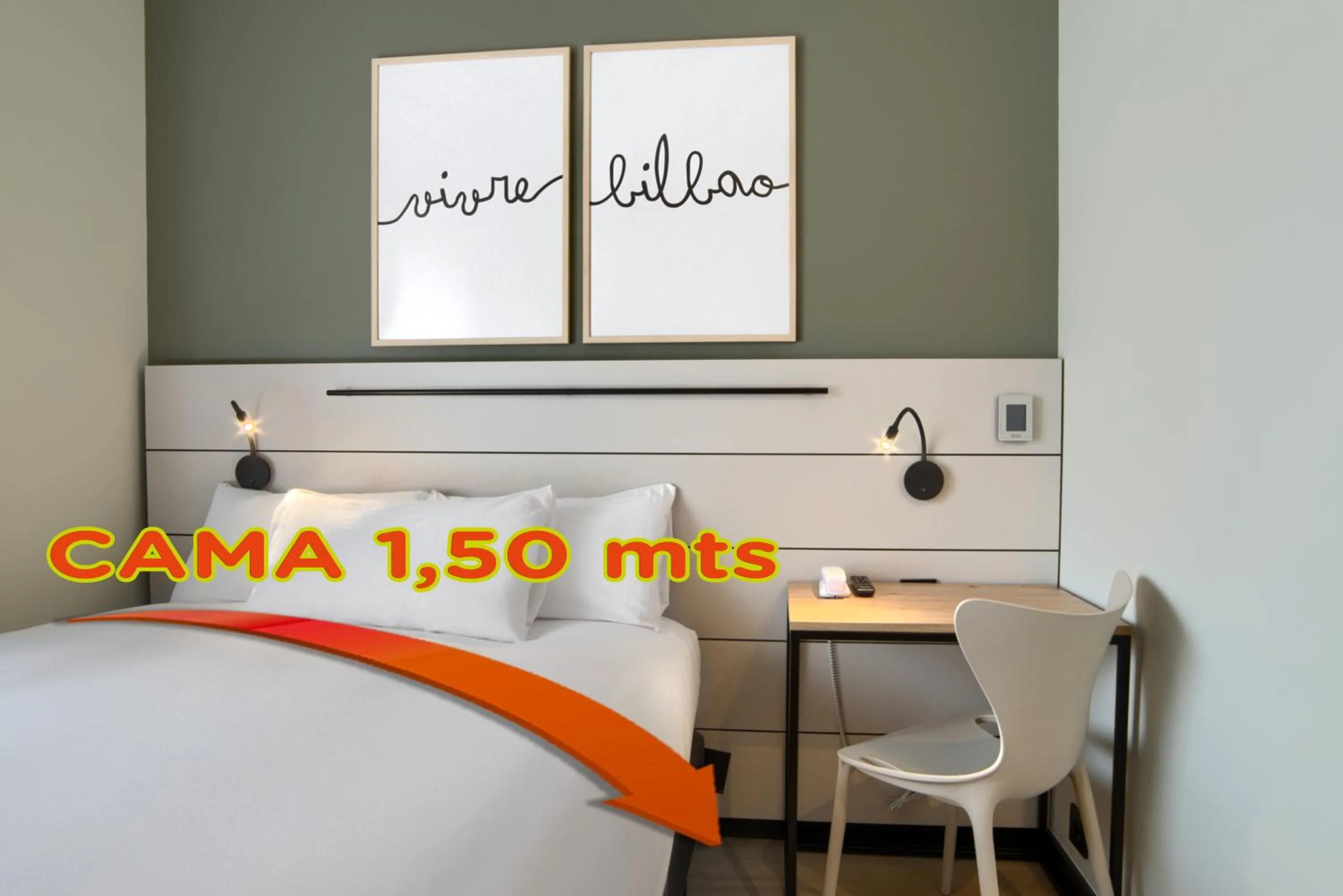Bed in Hotel Bed4U Bilbao