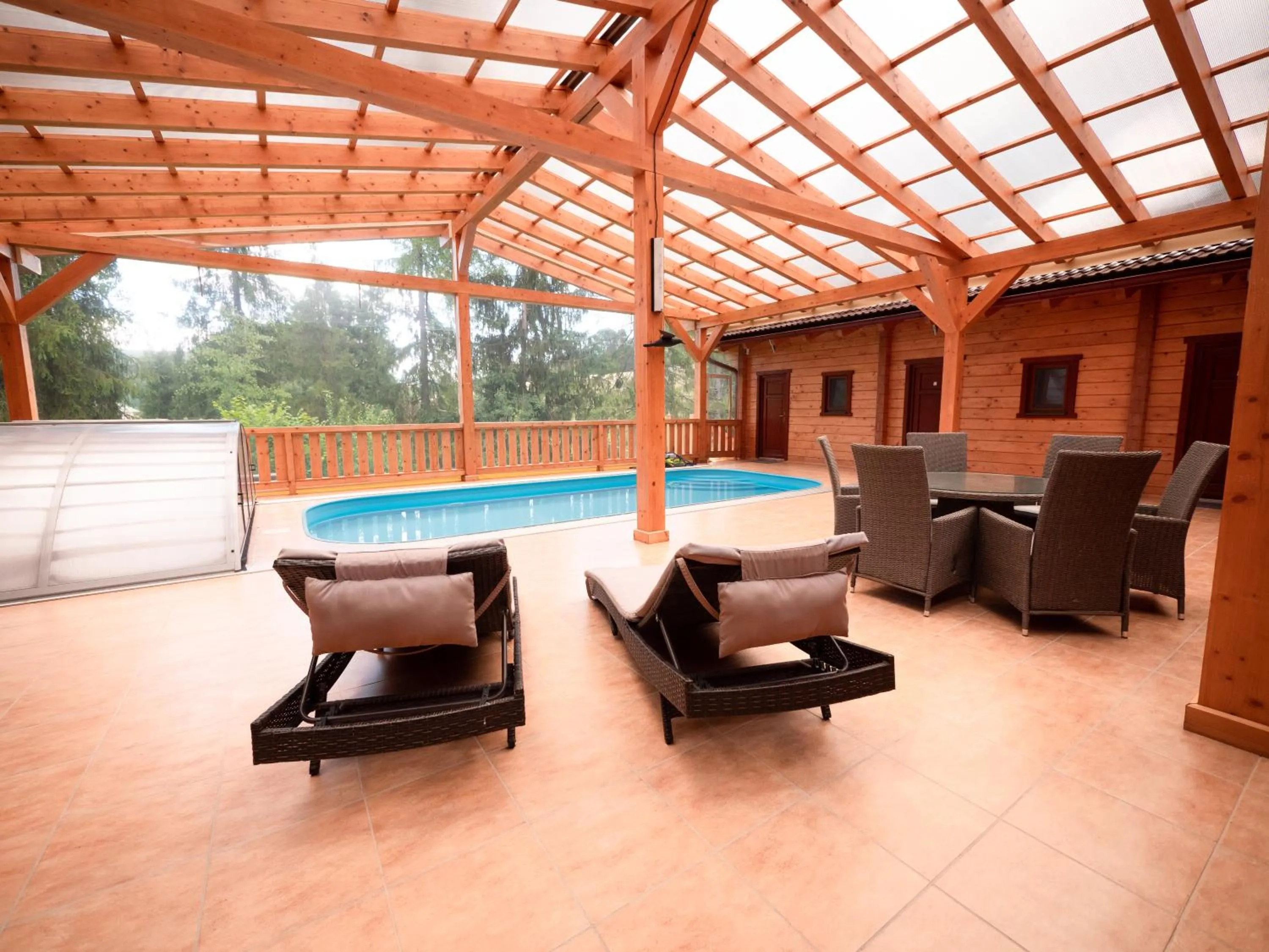 Pool view in SKI CIERNY BALOG