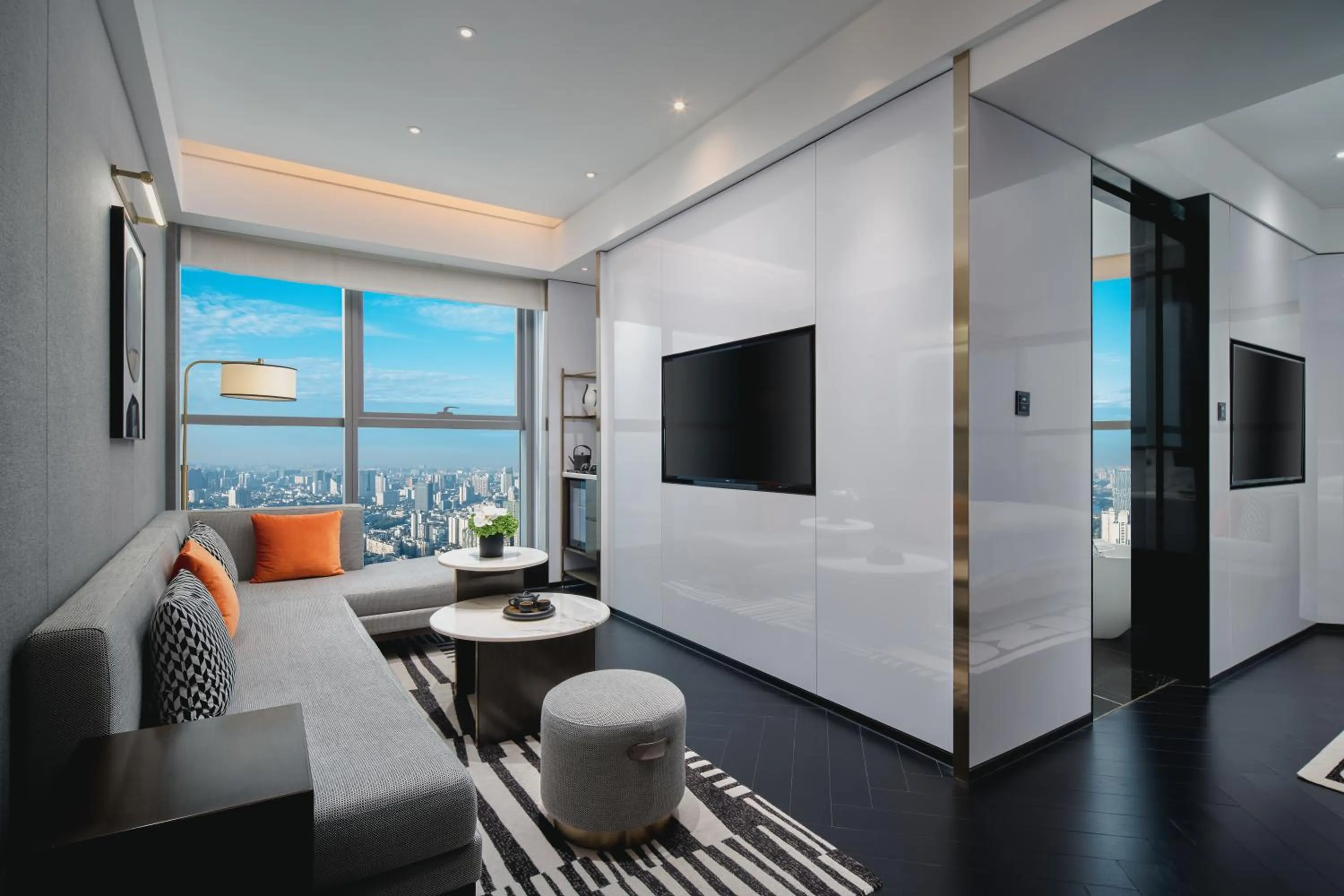 Living room in The Langbo Chengdu, in The Unbound Collection by Hyatt