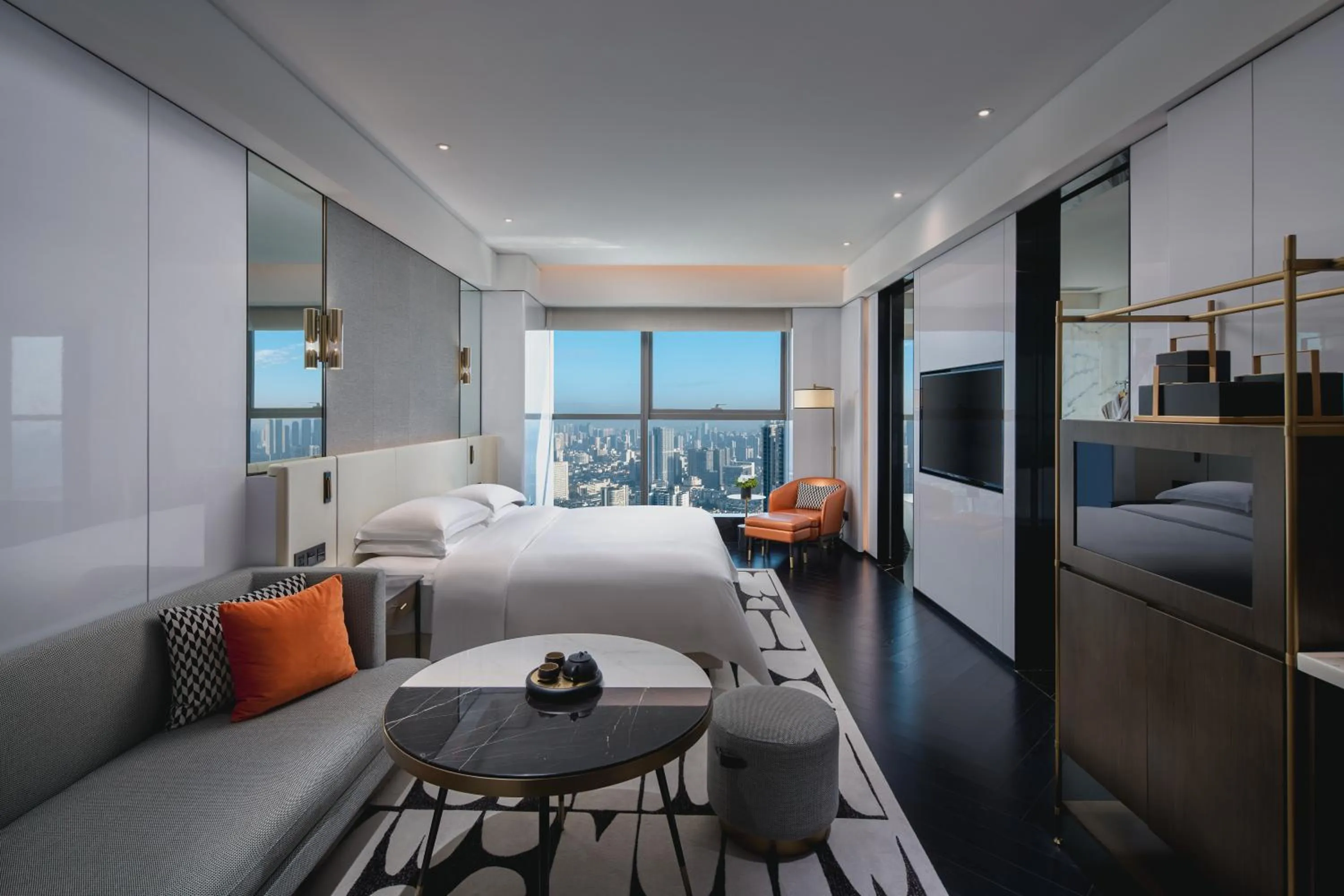 View (from property/room), Bed in The Langbo Chengdu, in The Unbound Collection by Hyatt