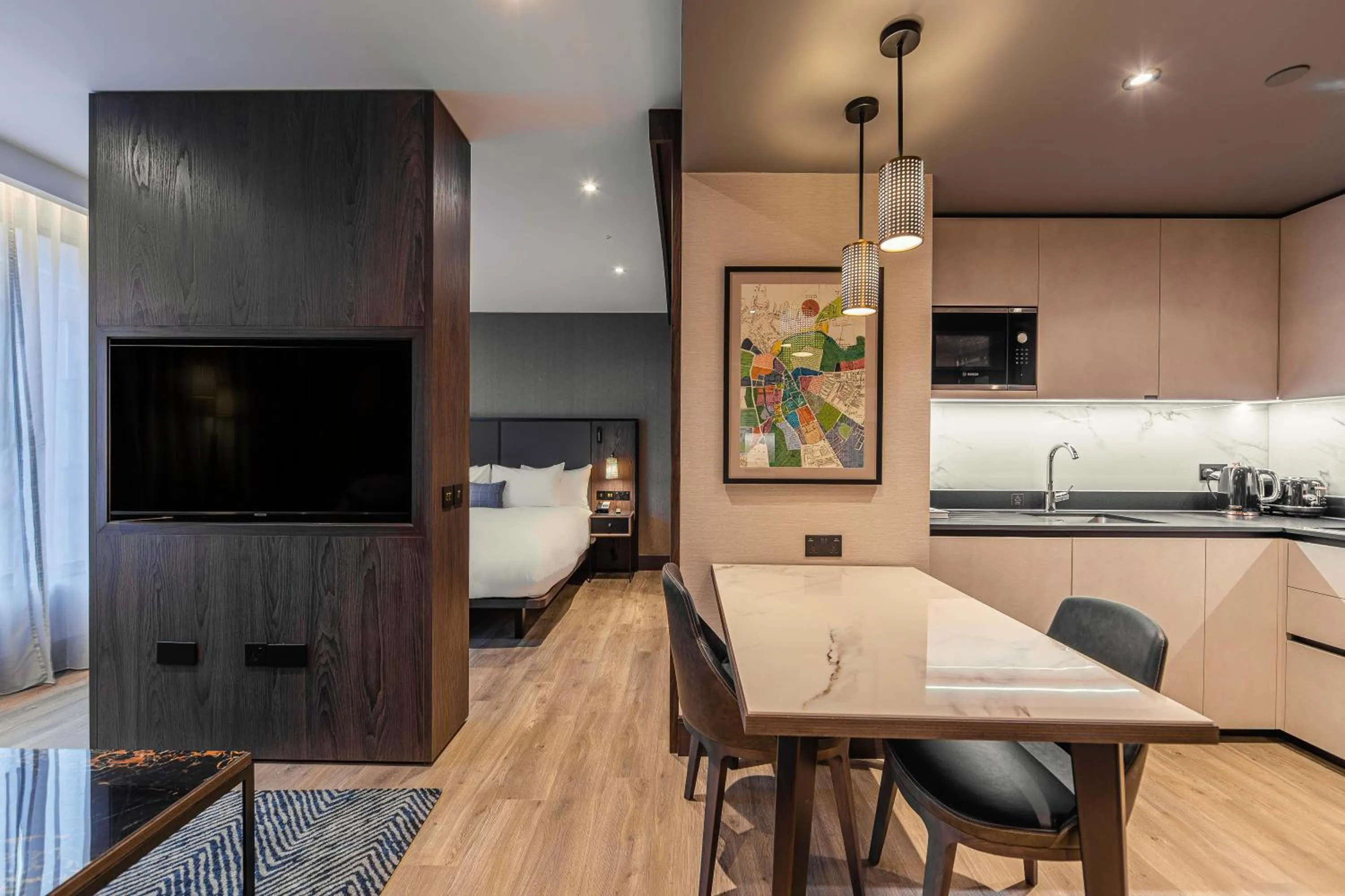 Dining area in The Fellows House Cambridge, Curio Collection By Hilton