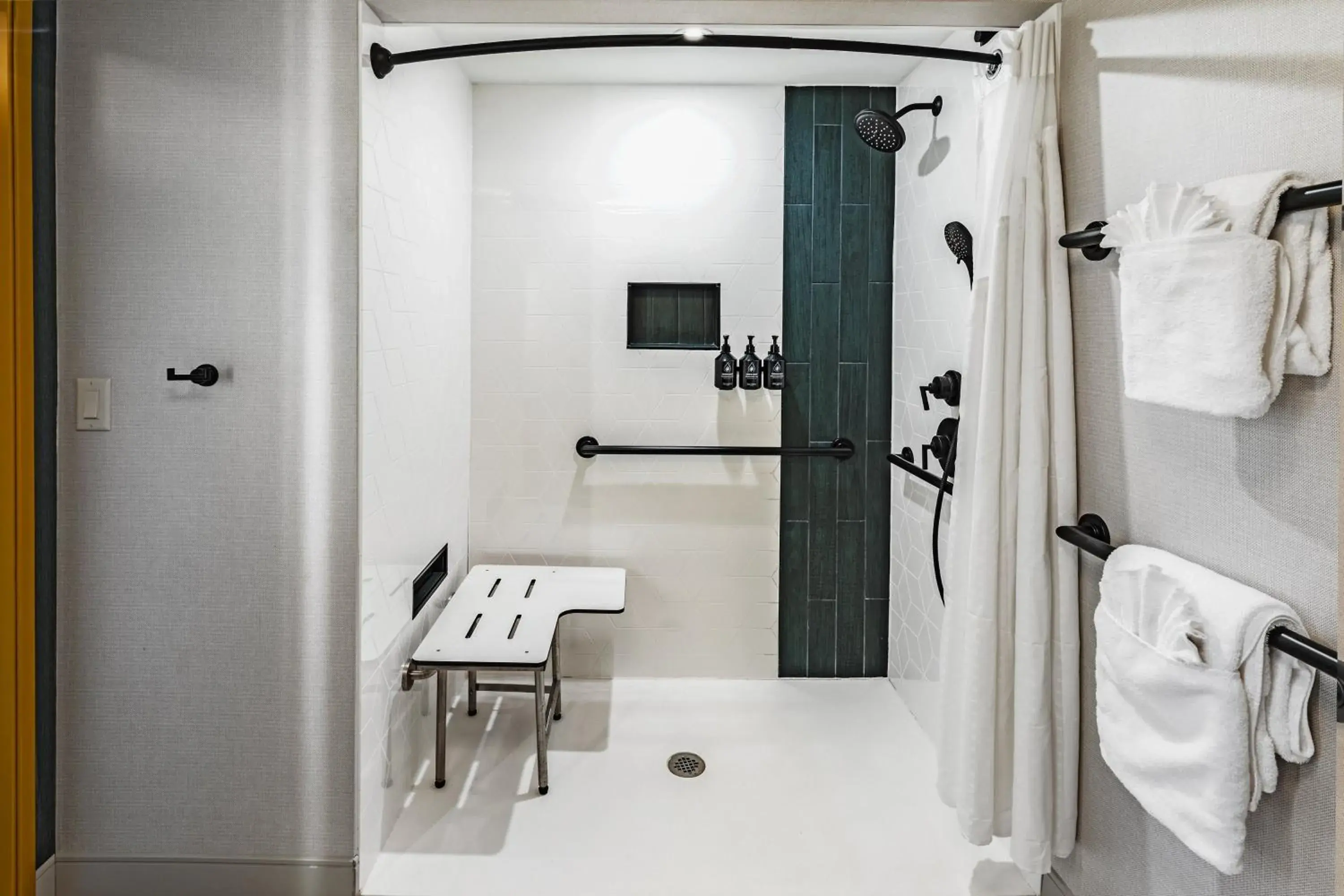 King Room with Mobility Accessible Roll In Shower - Non-Smoking in Hotel Indigo Spring - Woodlands Area by IHG King Room with Mobility Accessible Roll In Shower - Non-Smoking in Hotel Indigo Spring - Woodlands Area by IHG