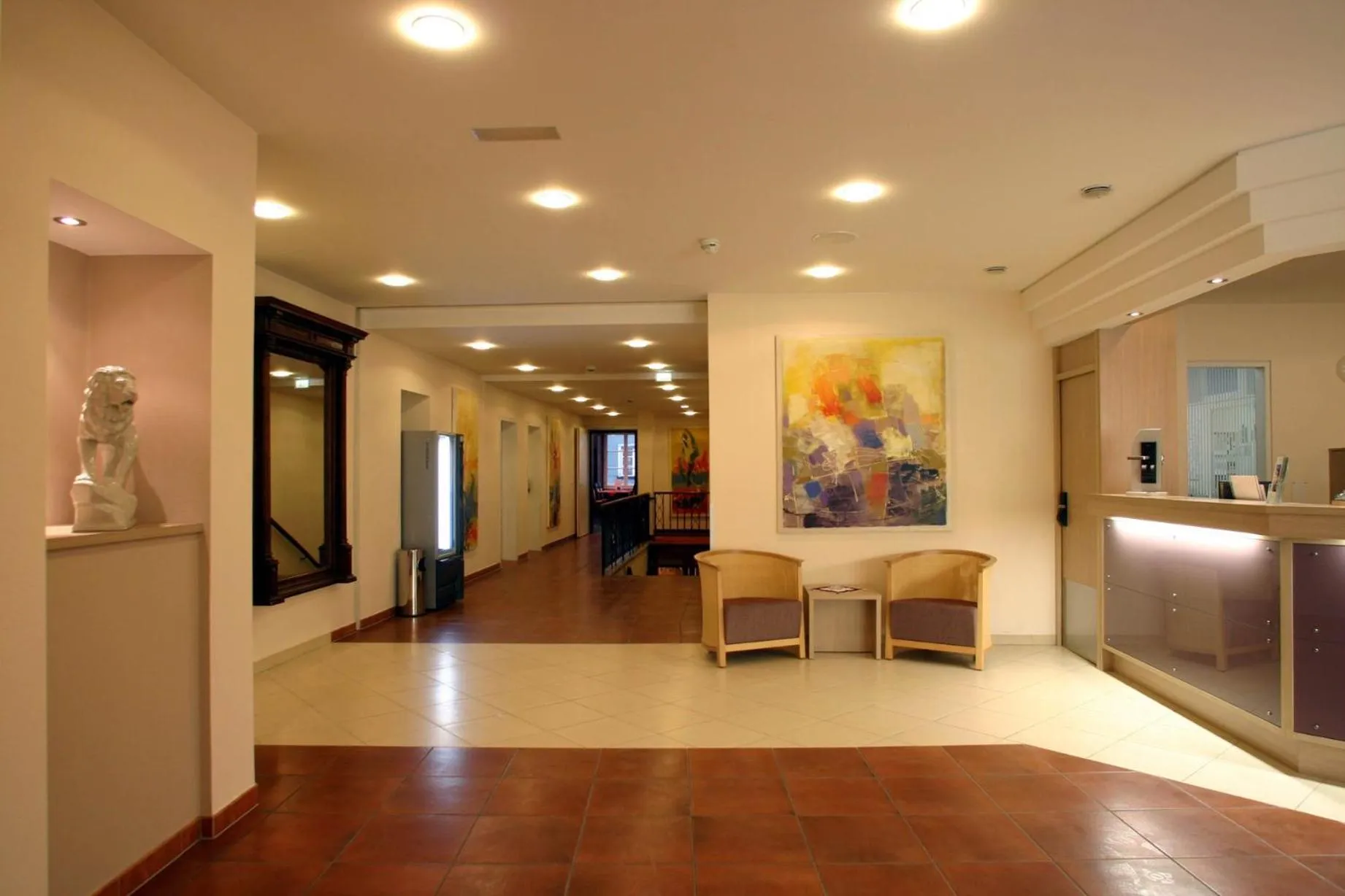 Lobby or reception in Central Hotel Löwen