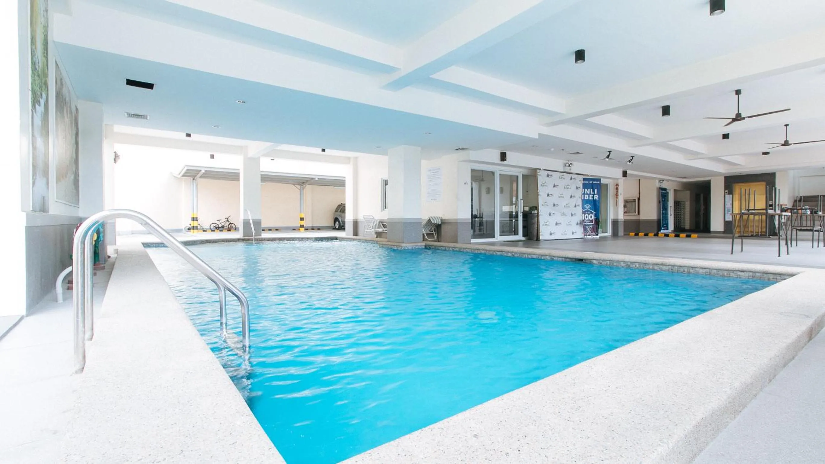 Pool view in RedDoorz Plus at Alpina Heights Paranaque