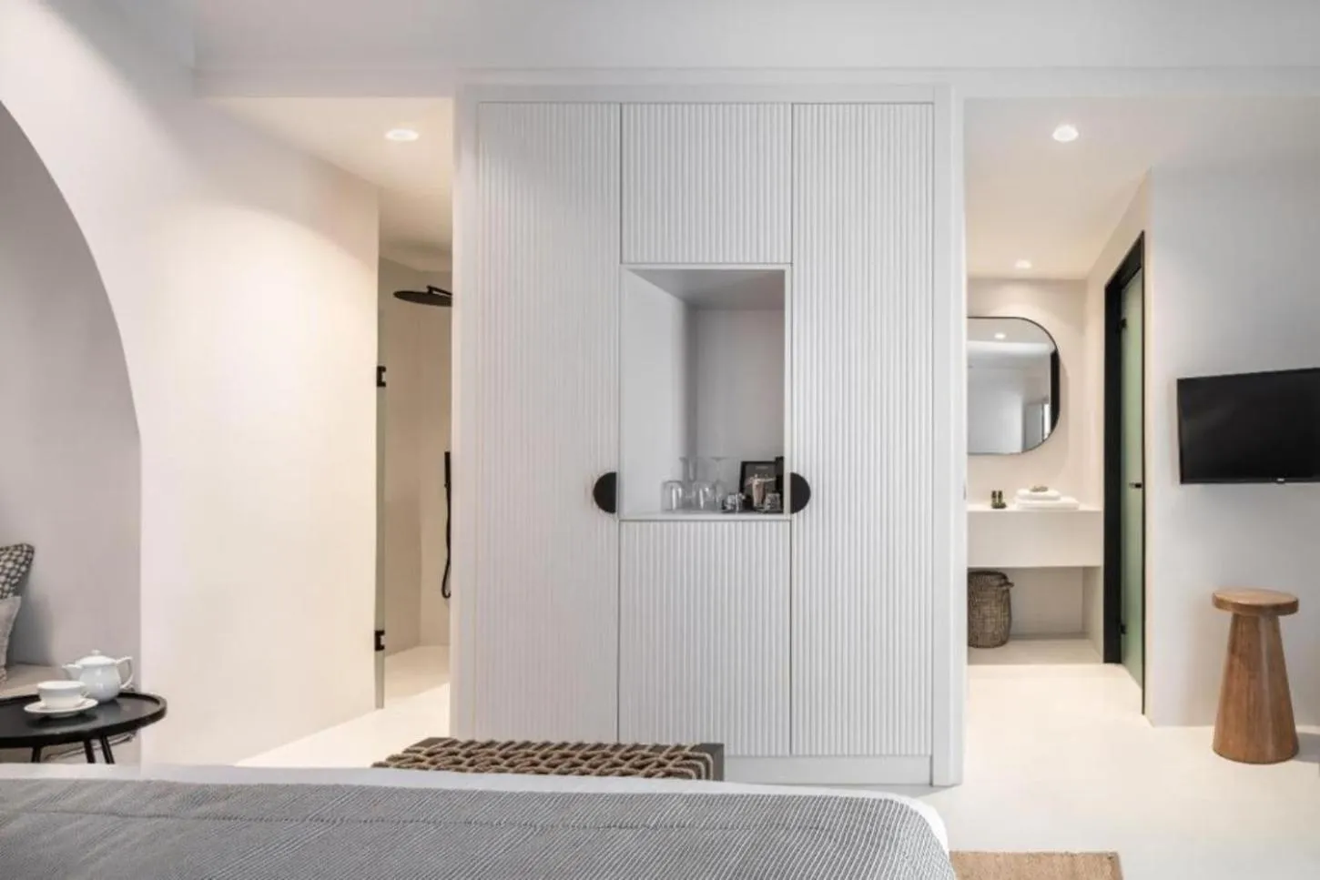 Bed in Akra Suites & Spa