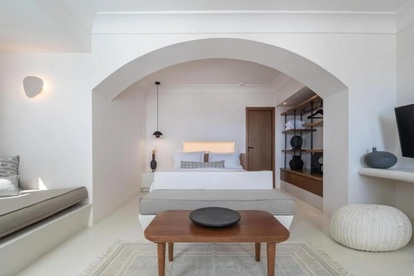 Bed in Akra Suites & Spa