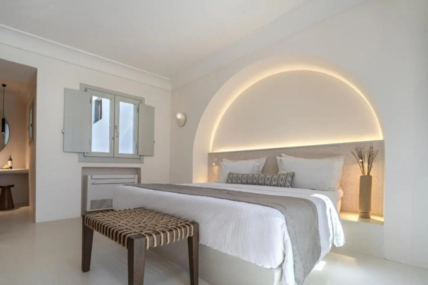 Bed in Akra Suites & Spa