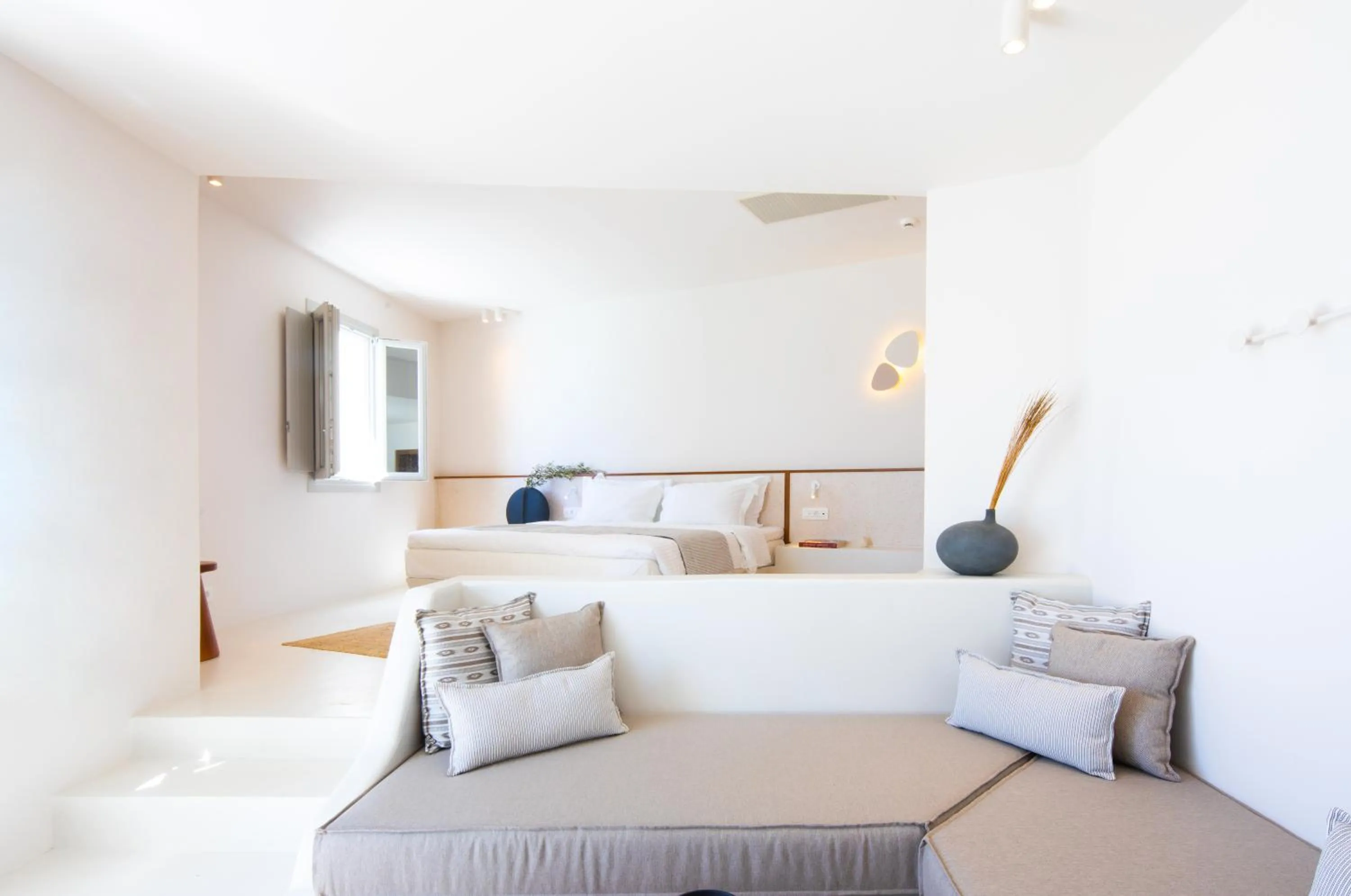 Bed in Akra Suites & Spa