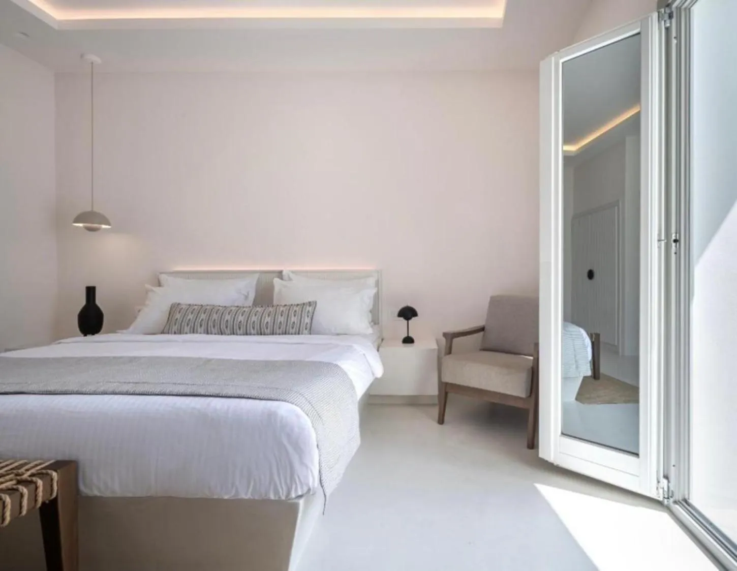 Bed in Akra Suites & Spa