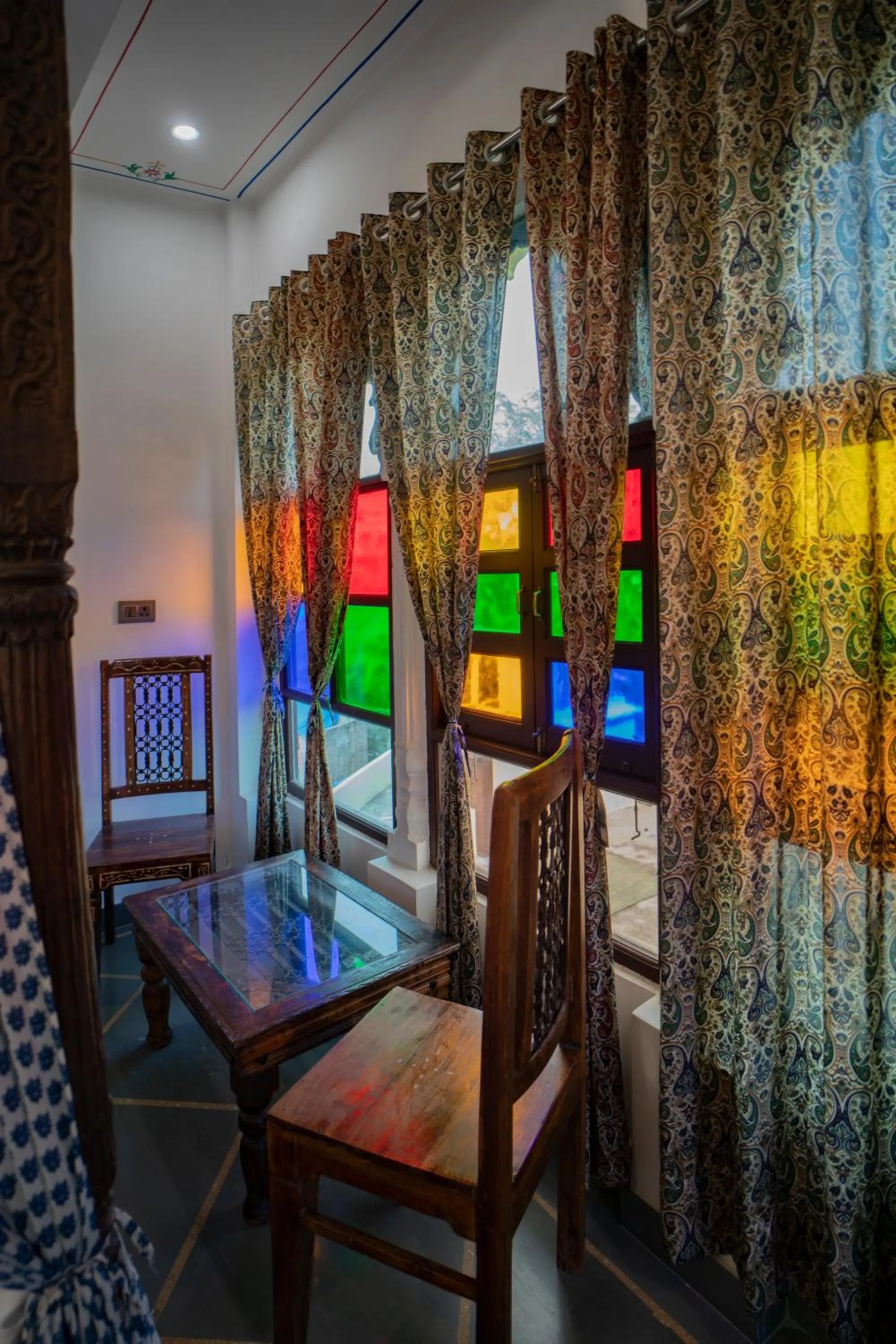 Seating area in Soham Haveli Udaipur