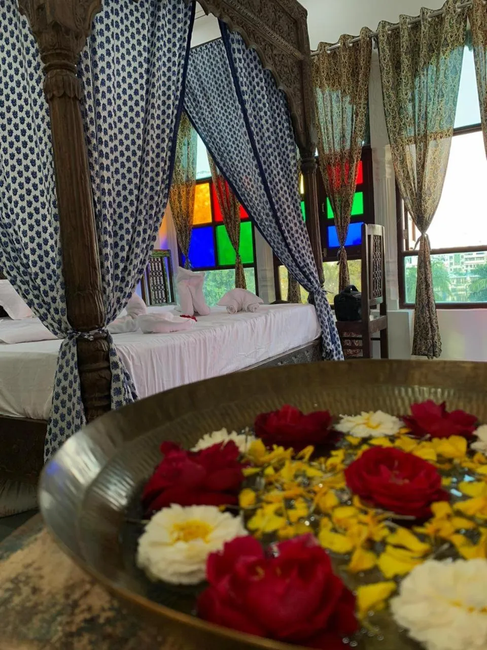 Bed in Soham Haveli Udaipur