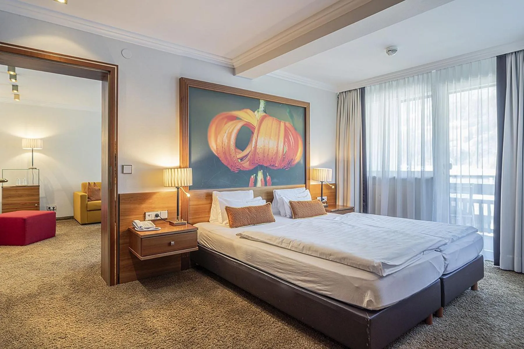 Bed in EUROPÄISCHER HOF Bad Gastein