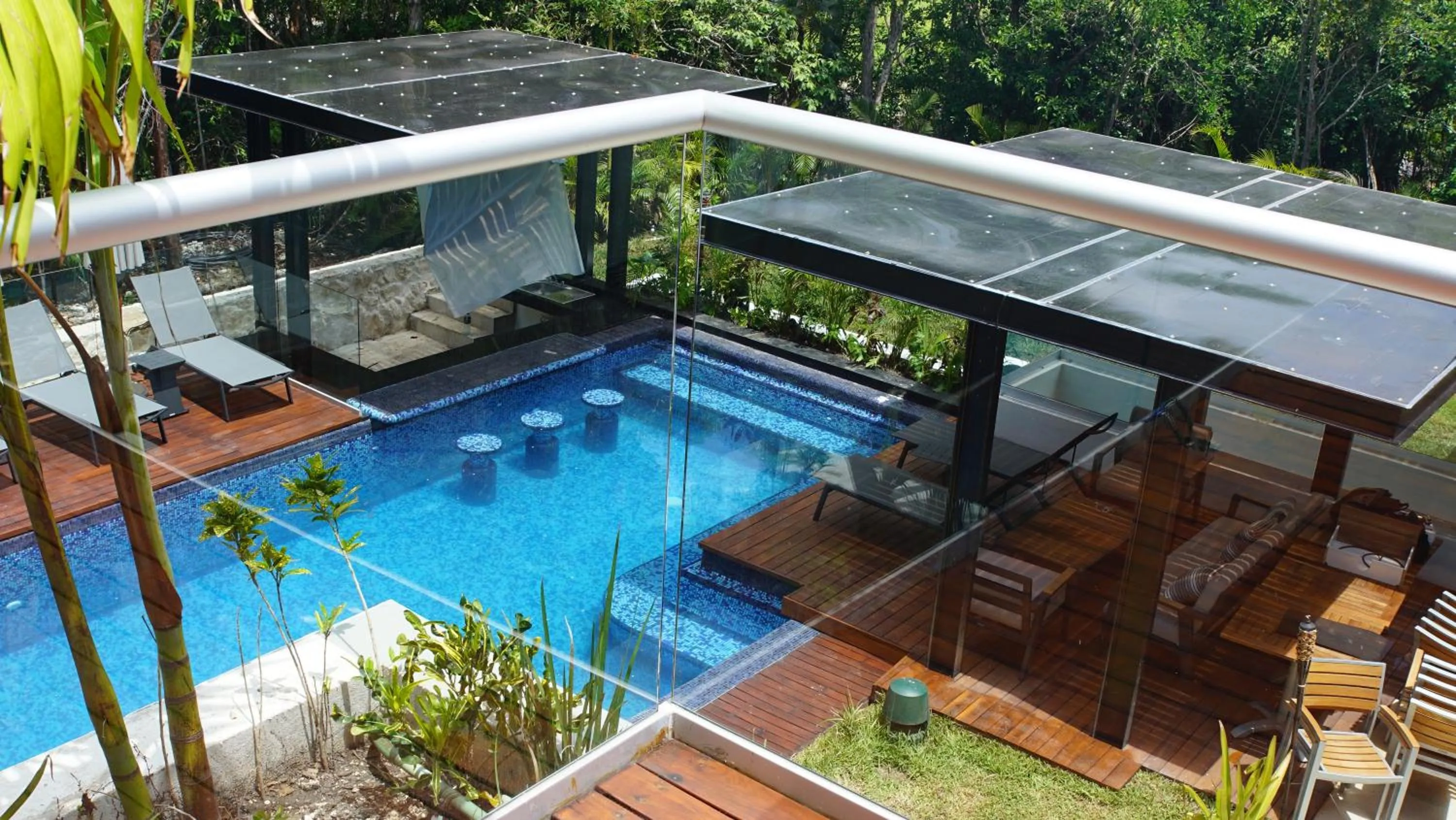Pool view in Panther Bay Boutique Hotel