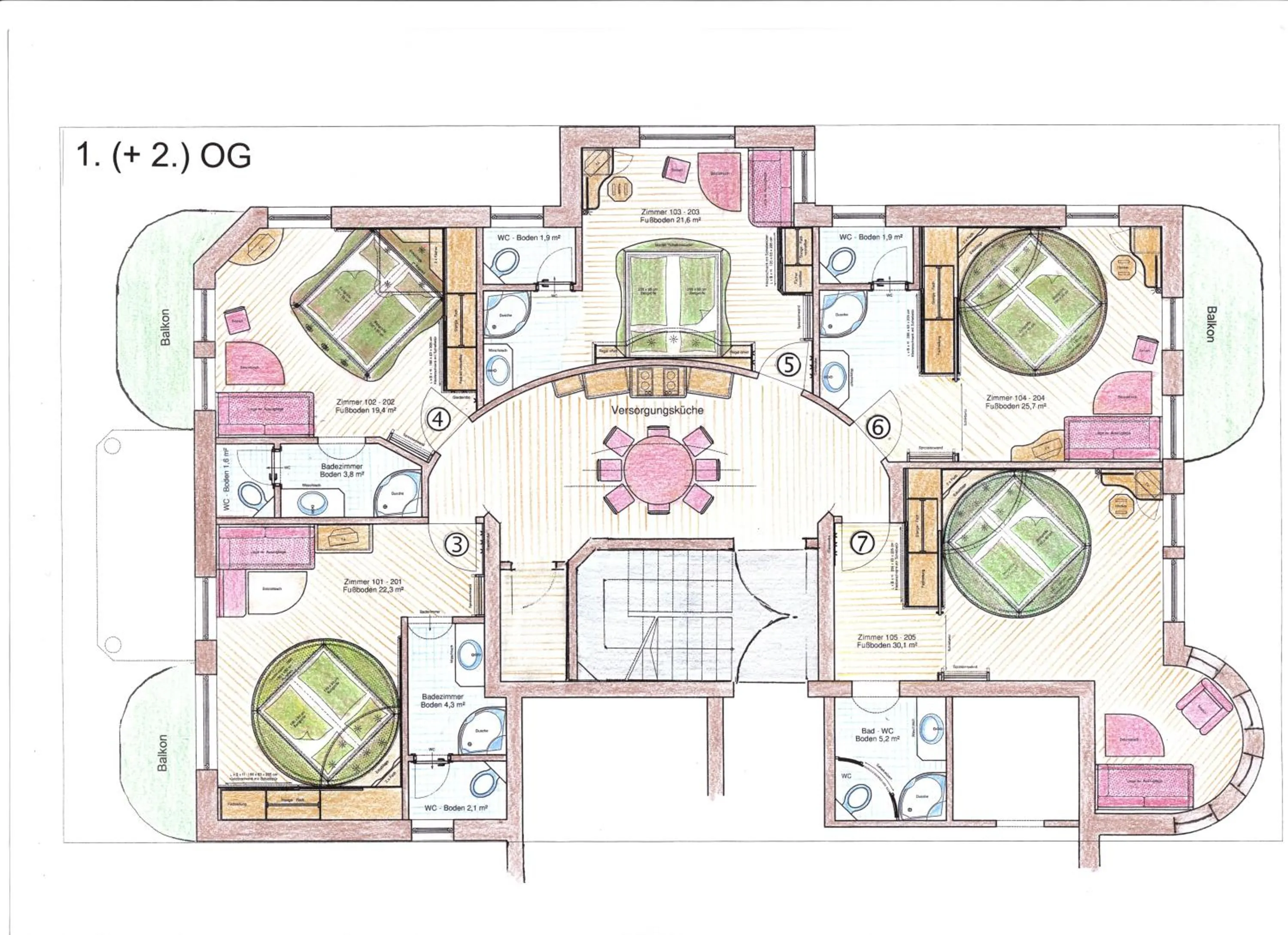 Floor plan in Bed & Breakfast Landhaus Strasser