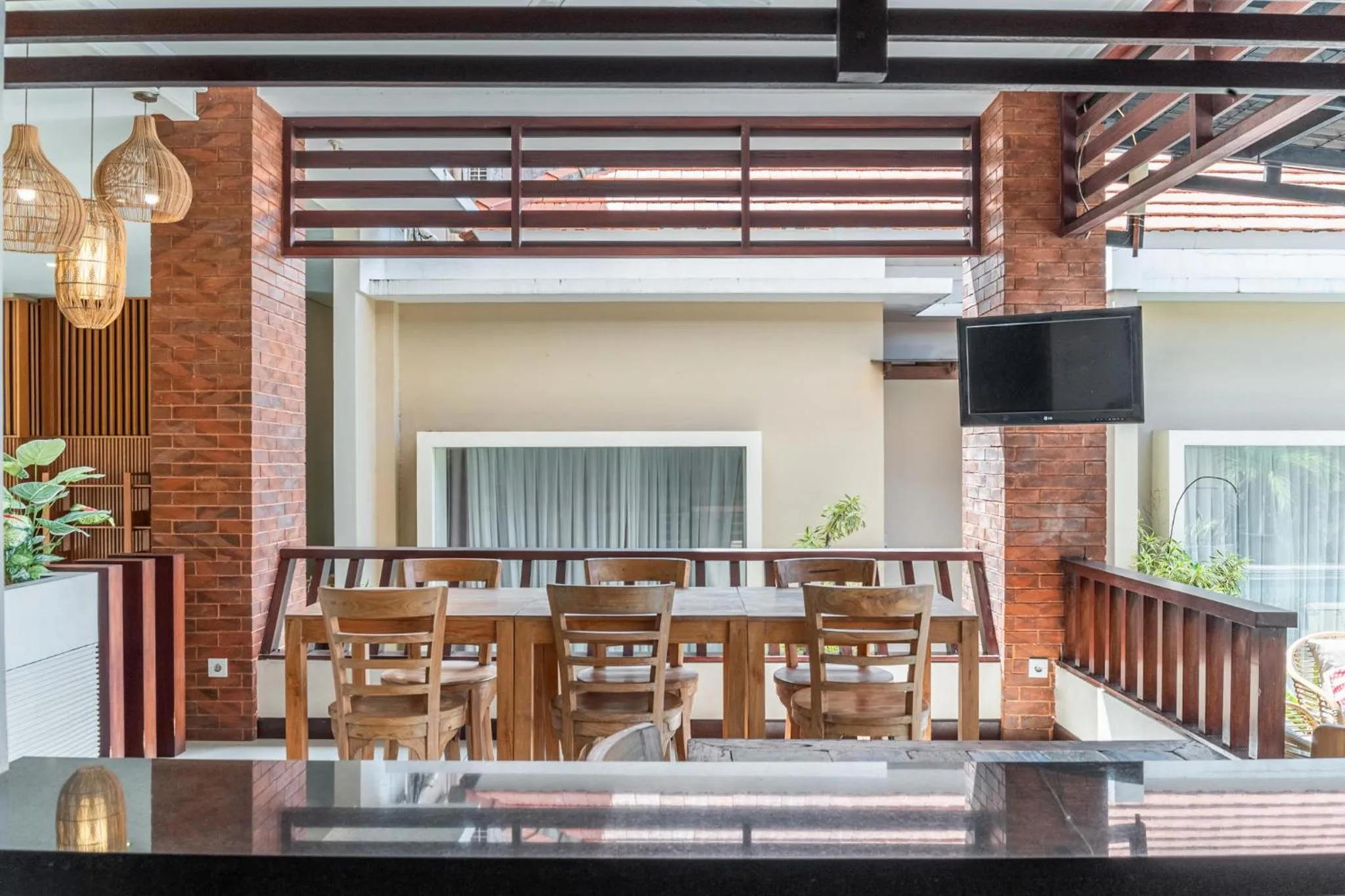 Seating area in Svarna Suites Seminyak