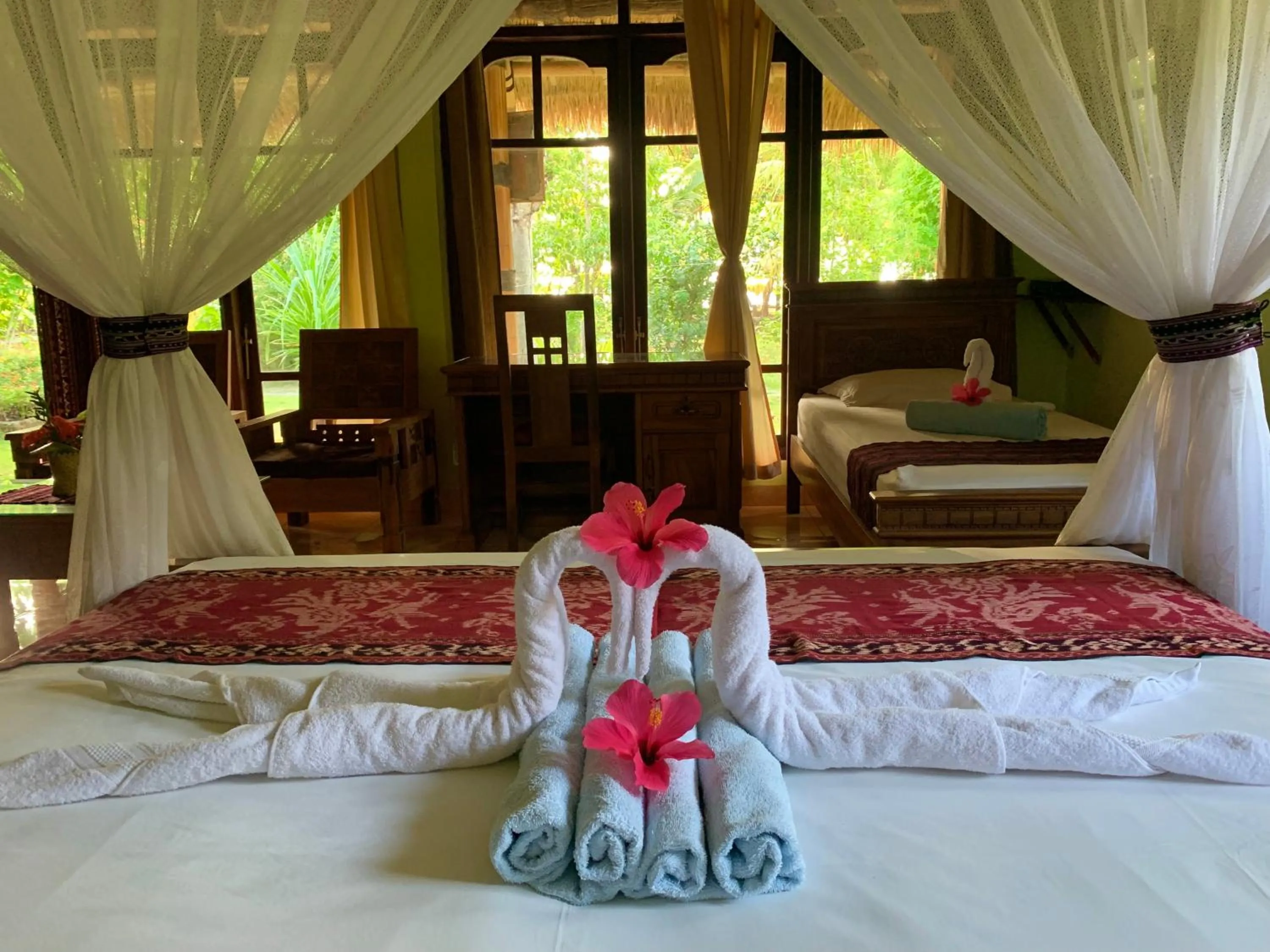 View (from property/room), Bed in Budi Sun Resort