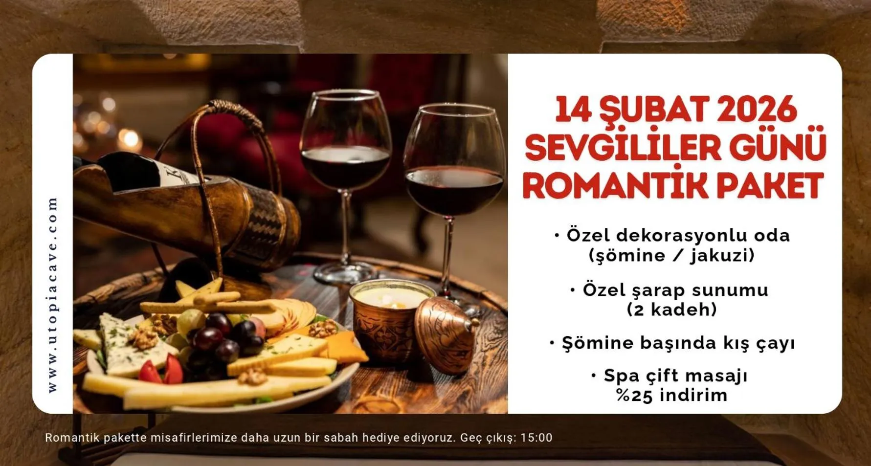 Food and drinks in Utopia Cave Cappadocia