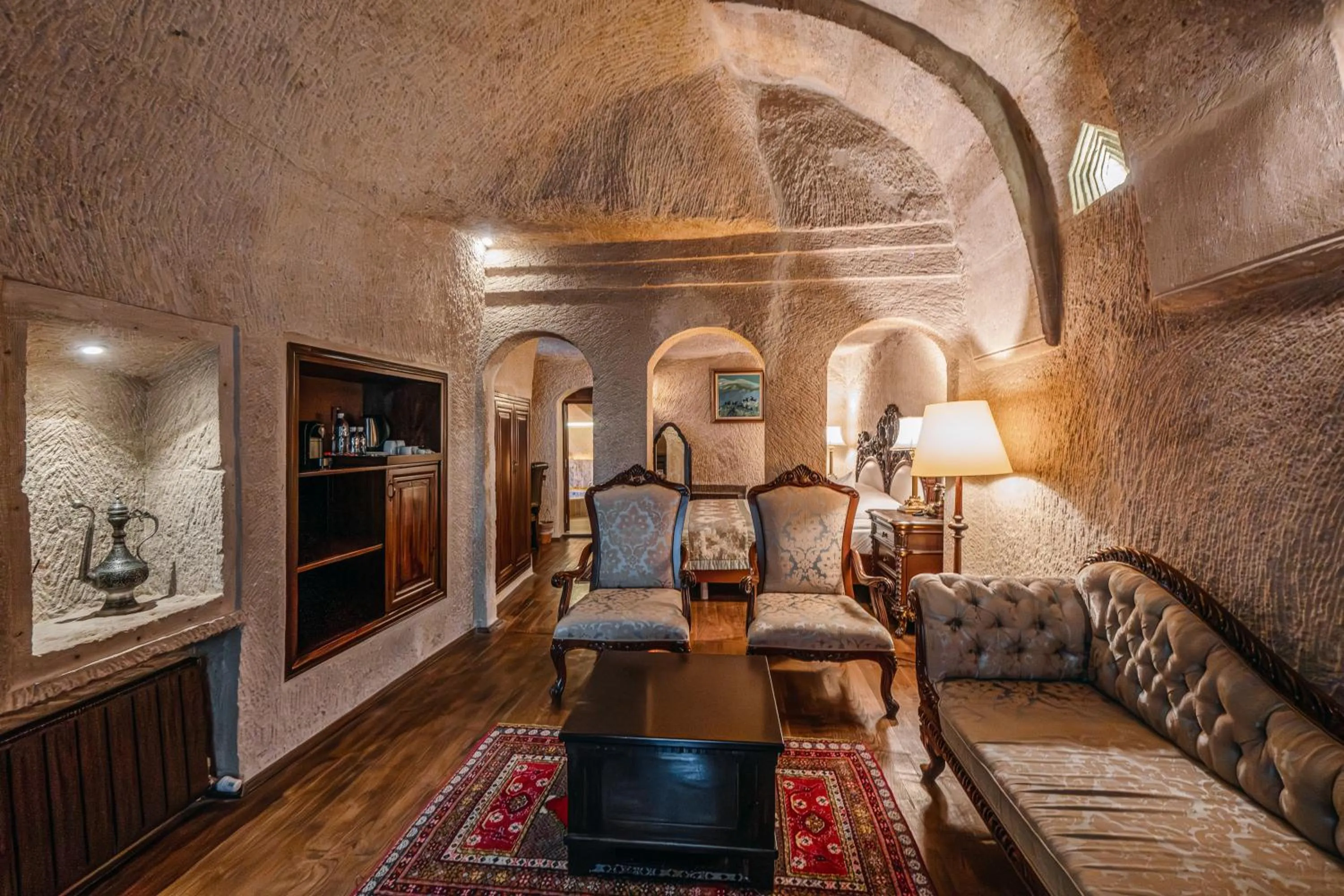 Seating area in Utopia Cave Cappadocia