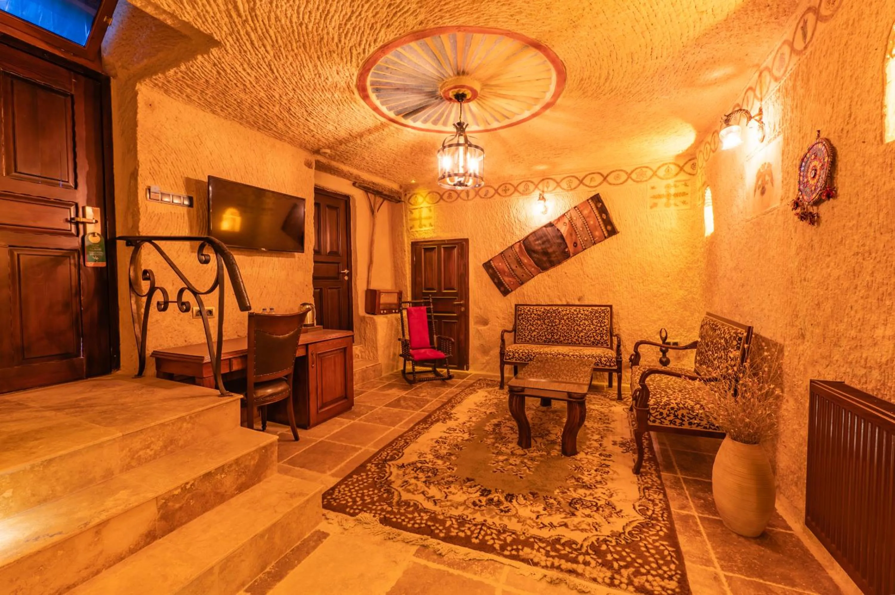 Seating area in Utopia Cave Cappadocia