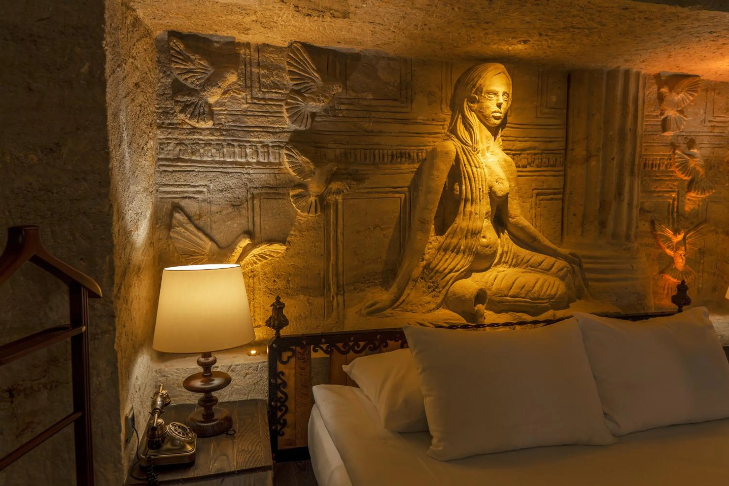 Bed in Utopia Cave Cappadocia