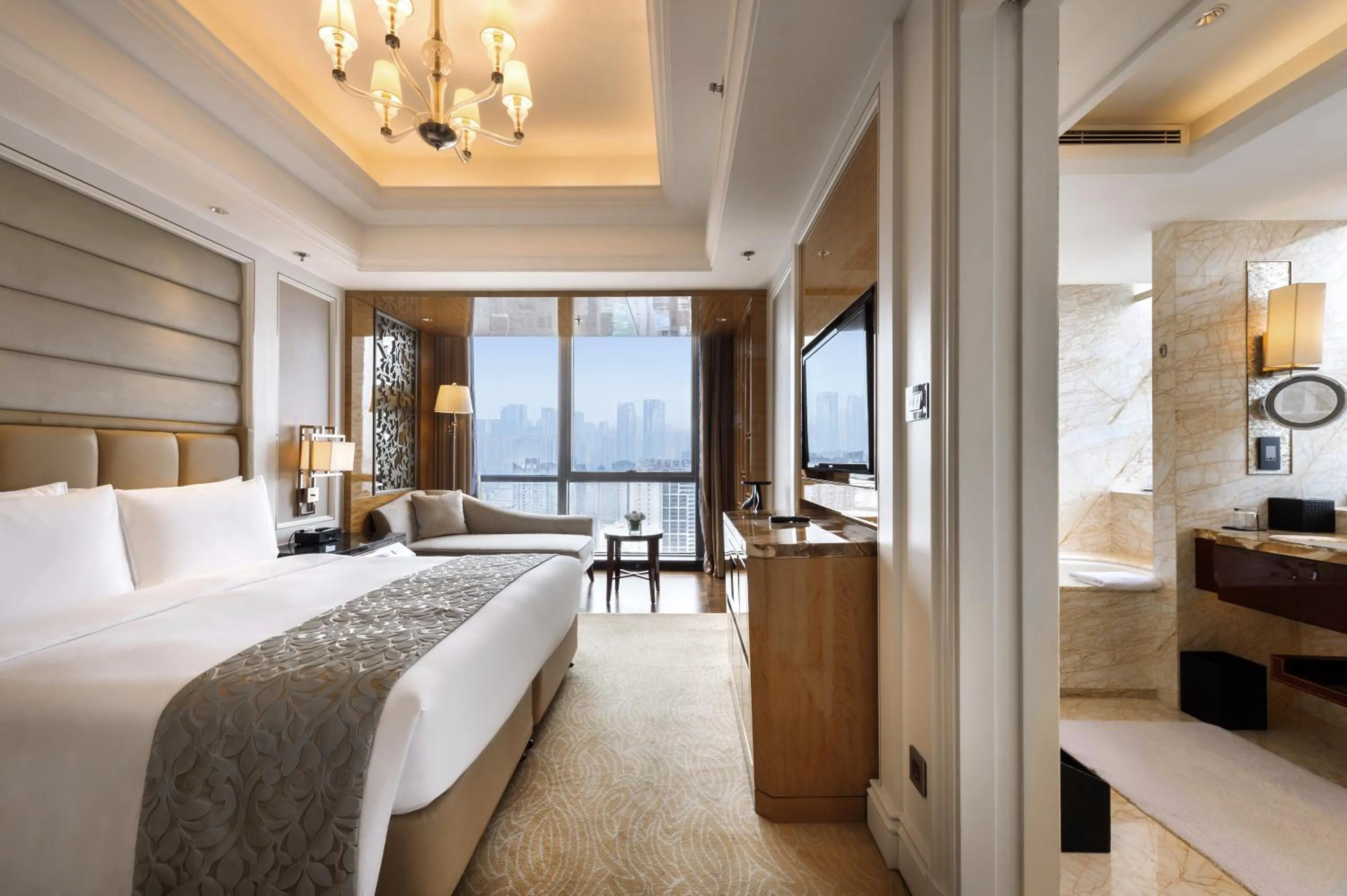 Bed in The Ritz-Carlton, Chengdu