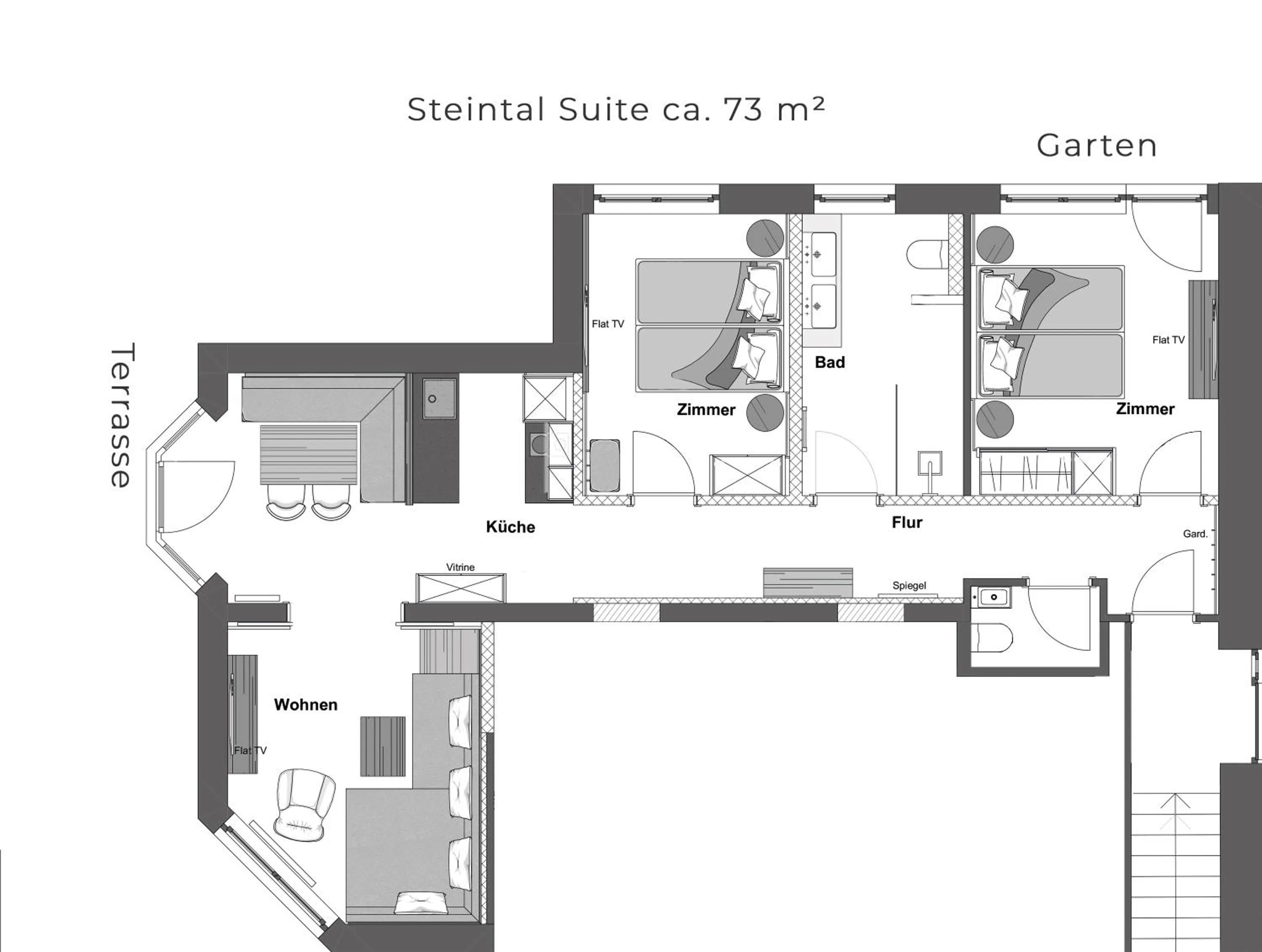 Floor plan in Hotel AlpenSchlössl